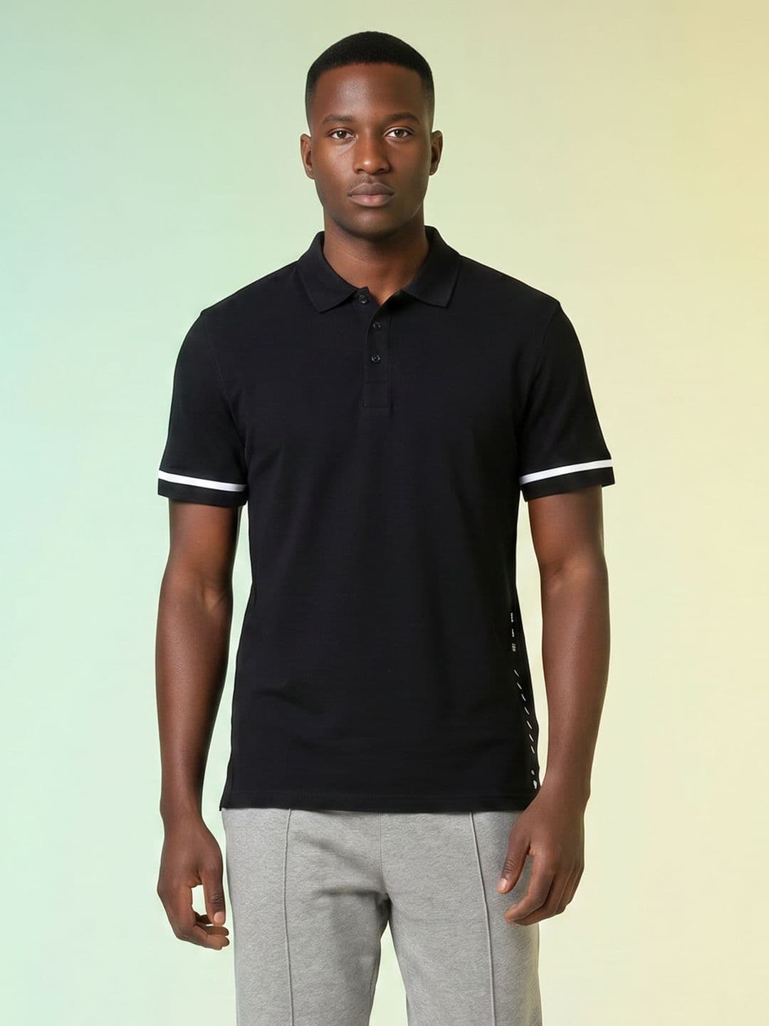 HRX by Hrithik Roshan Polo Collar Brand Logo Printed T-Shirt - view 1