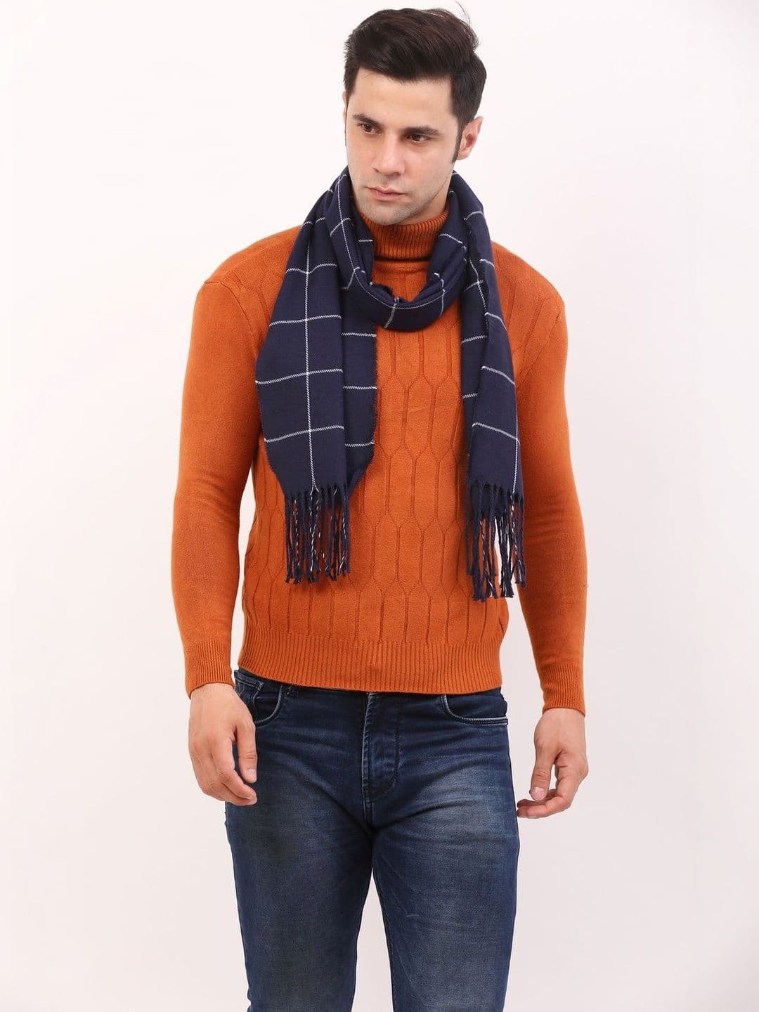 Cazzano Men Checked Scarf - view 1