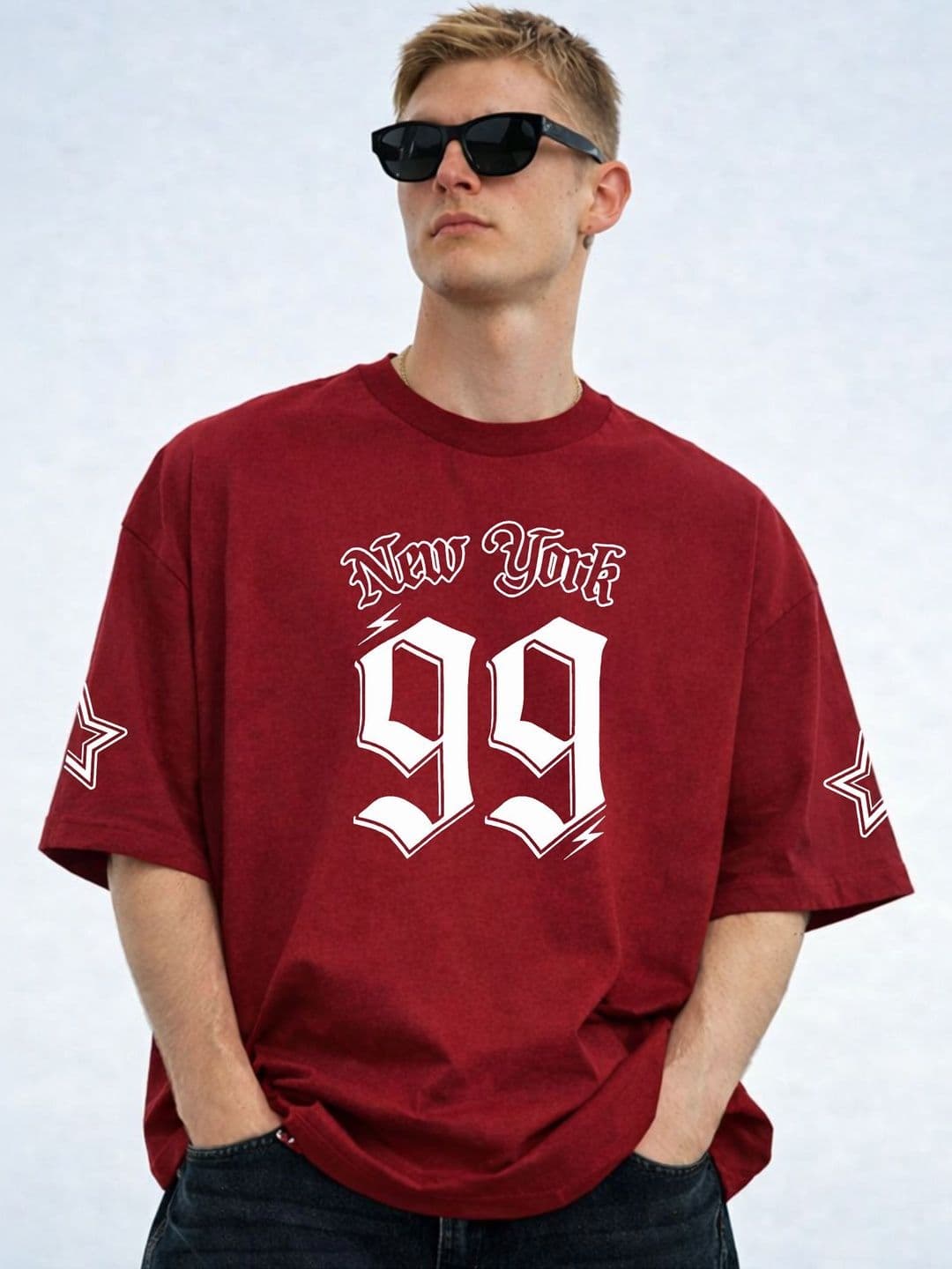 HIOR Men Typography Printed Drop-Shoulder Sleeves T-shirt - view 1