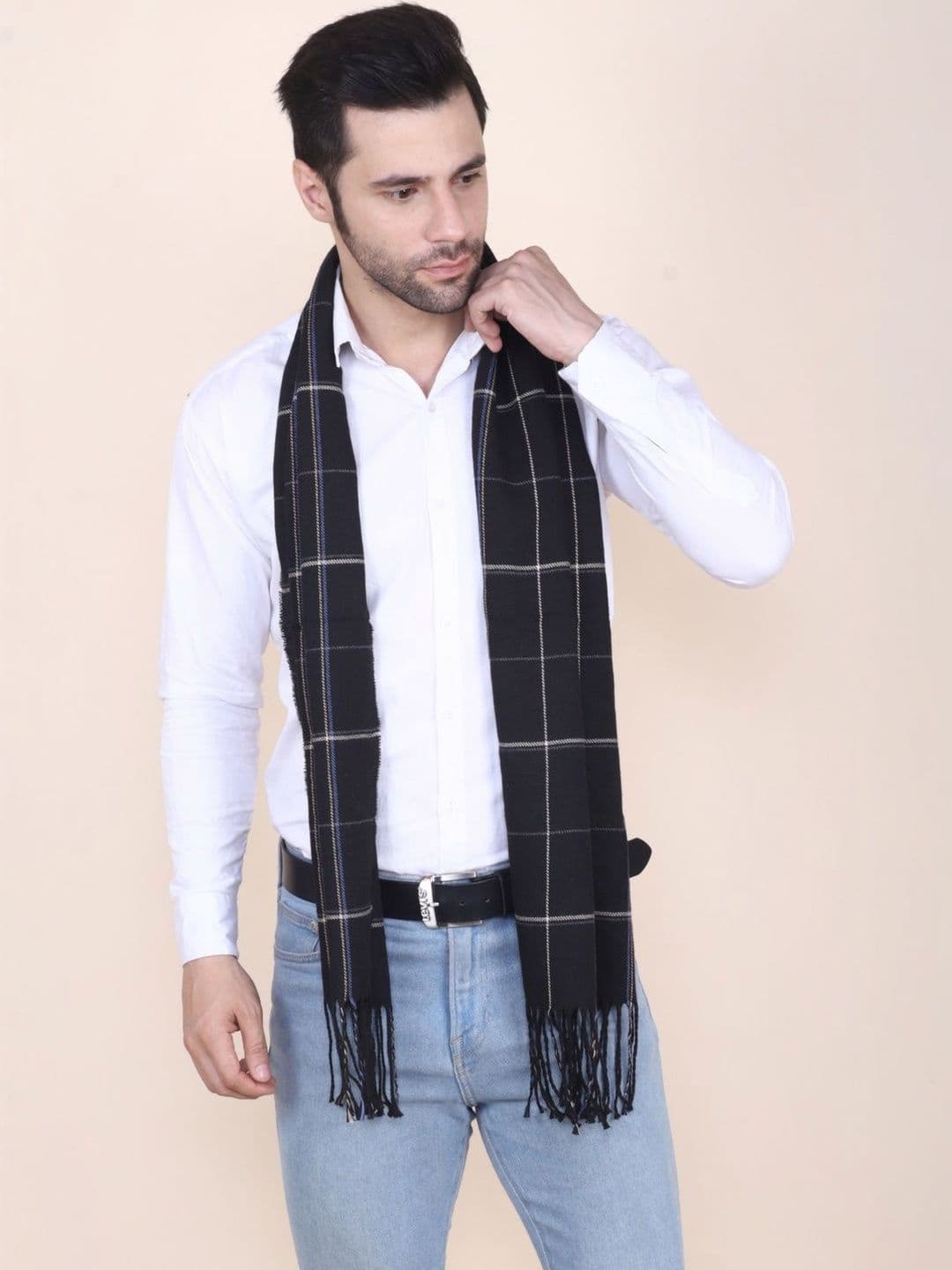 Cazzano Men Checked Scarf - view 1