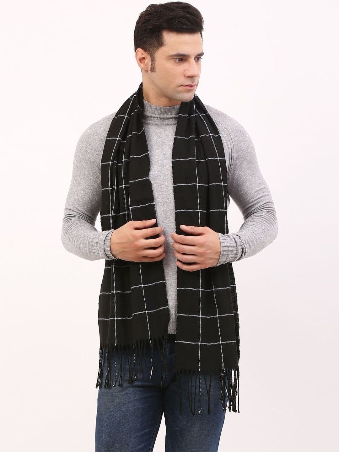 Cazzano Men Checked Scarf - view 1
