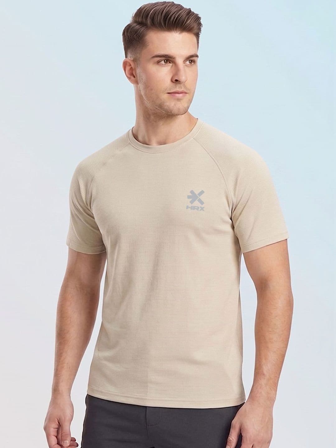 HRX by Hrithik Roshan Brand Logo Printed Round Neck T-shirt - view 1