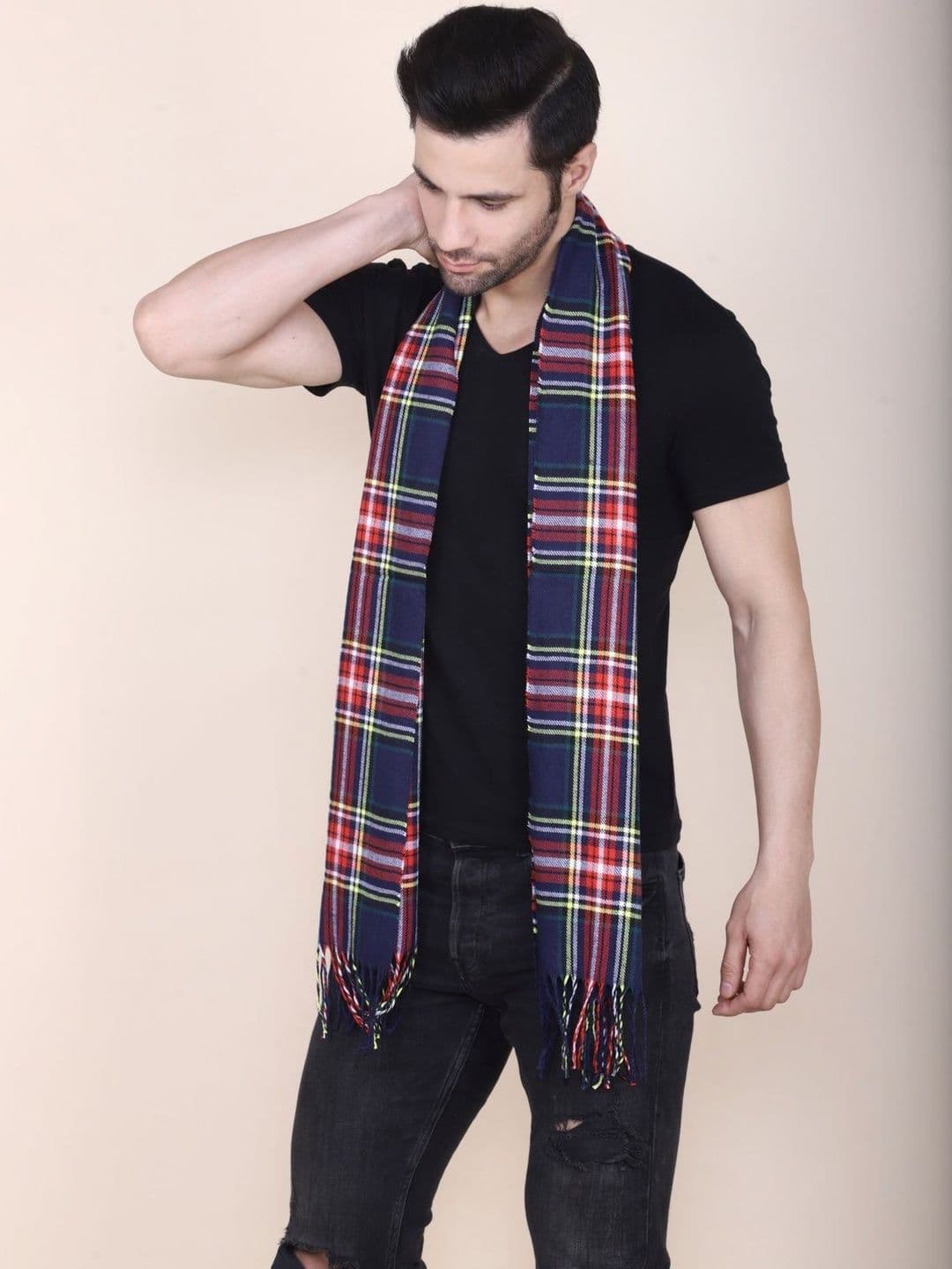 Cazzano Men Checked Scarf - view 1