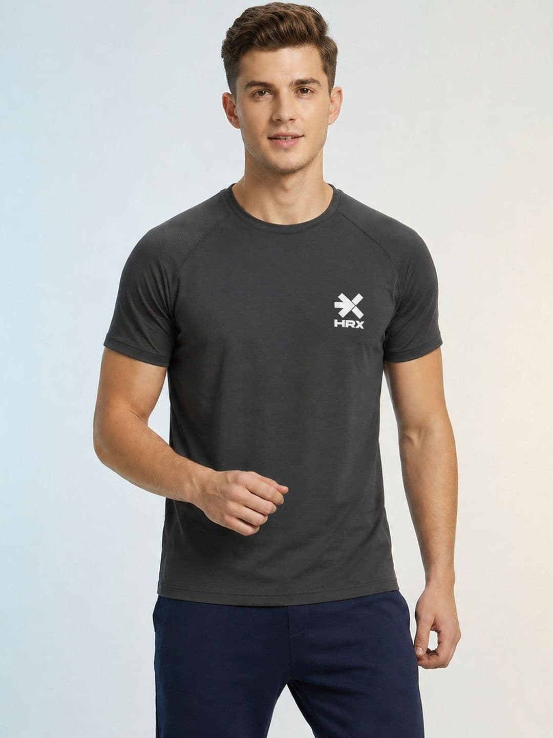 HRX by Hrithik Roshan Brand Logo Printed Round Neck T-shirt - view 1