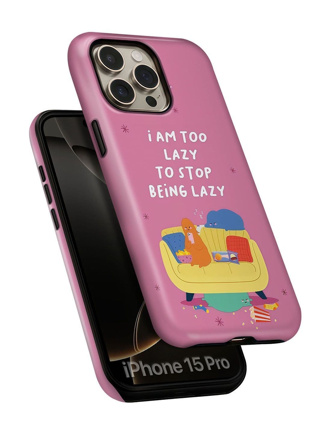 QRIOH Conversational Printed iPhone 15 Pro Back Case Mobile Accessories - view 1