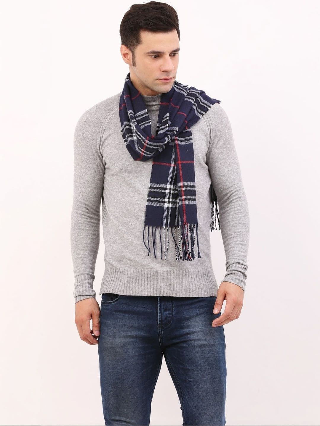 Cazzano Men Checked Scarf - view 1