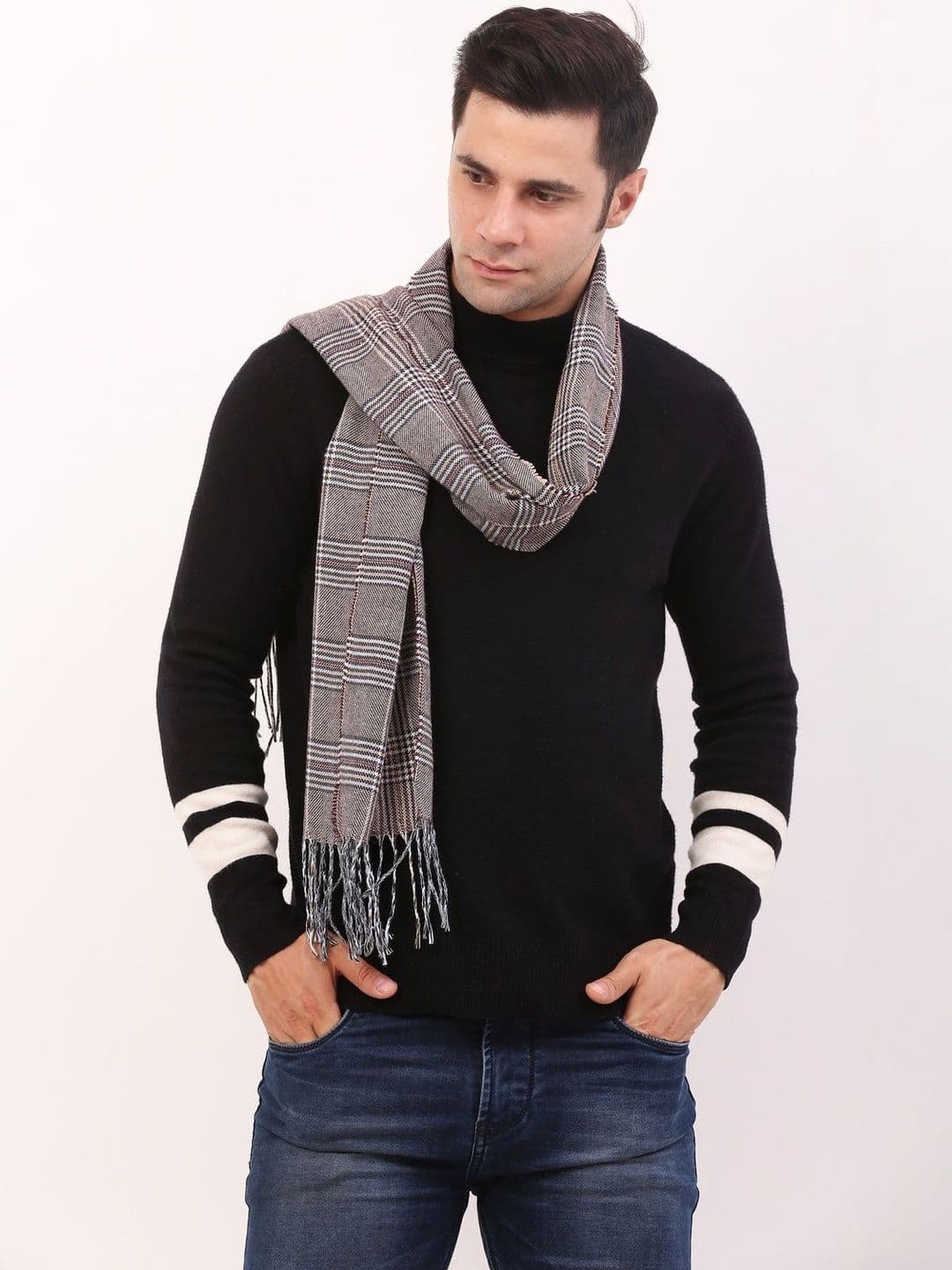 Cazzano Men Checked Scarf - view 1