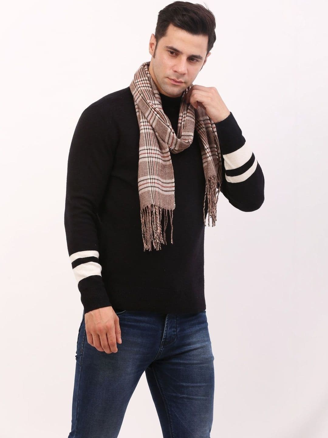Cazzano Men Checked Scarf - view 1