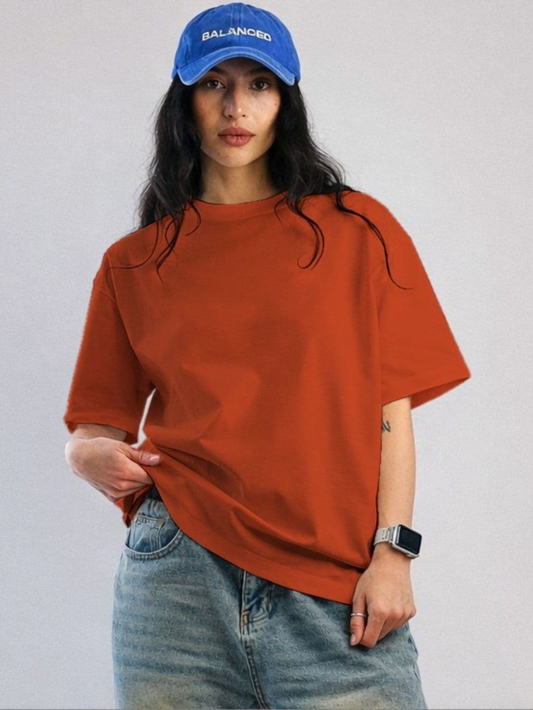 The Roadster Lifestyle Co Organic Cotton Round Neck Oversized Tshirt - view 1