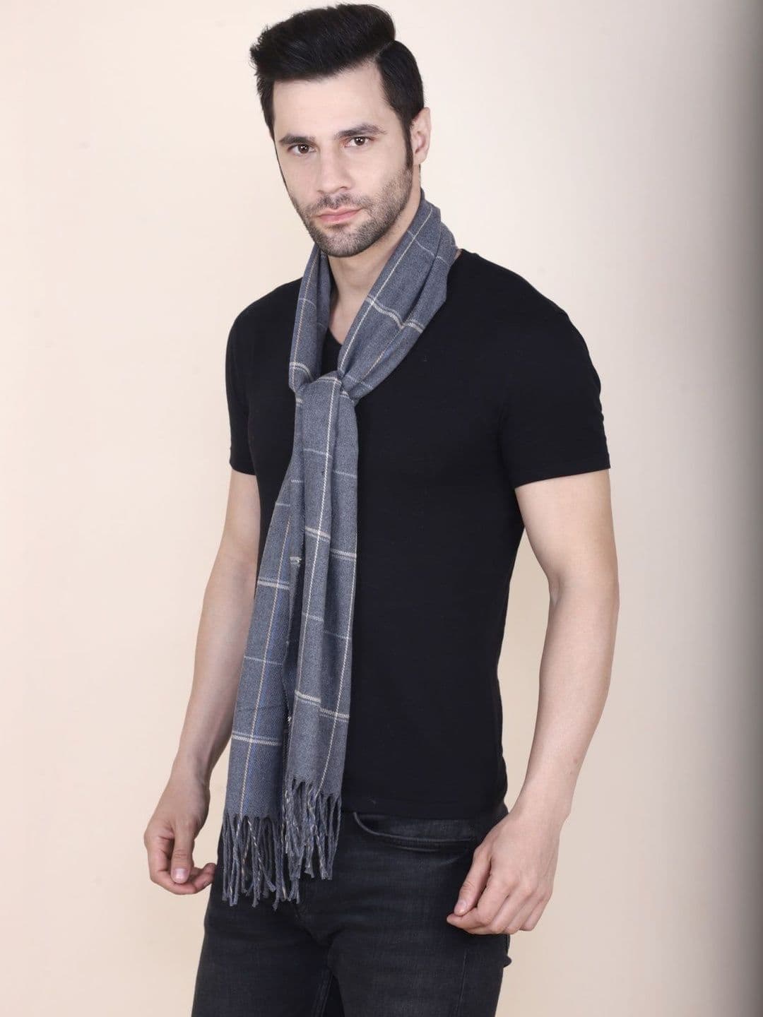 Cazzano Men Checked Scarf - view 1