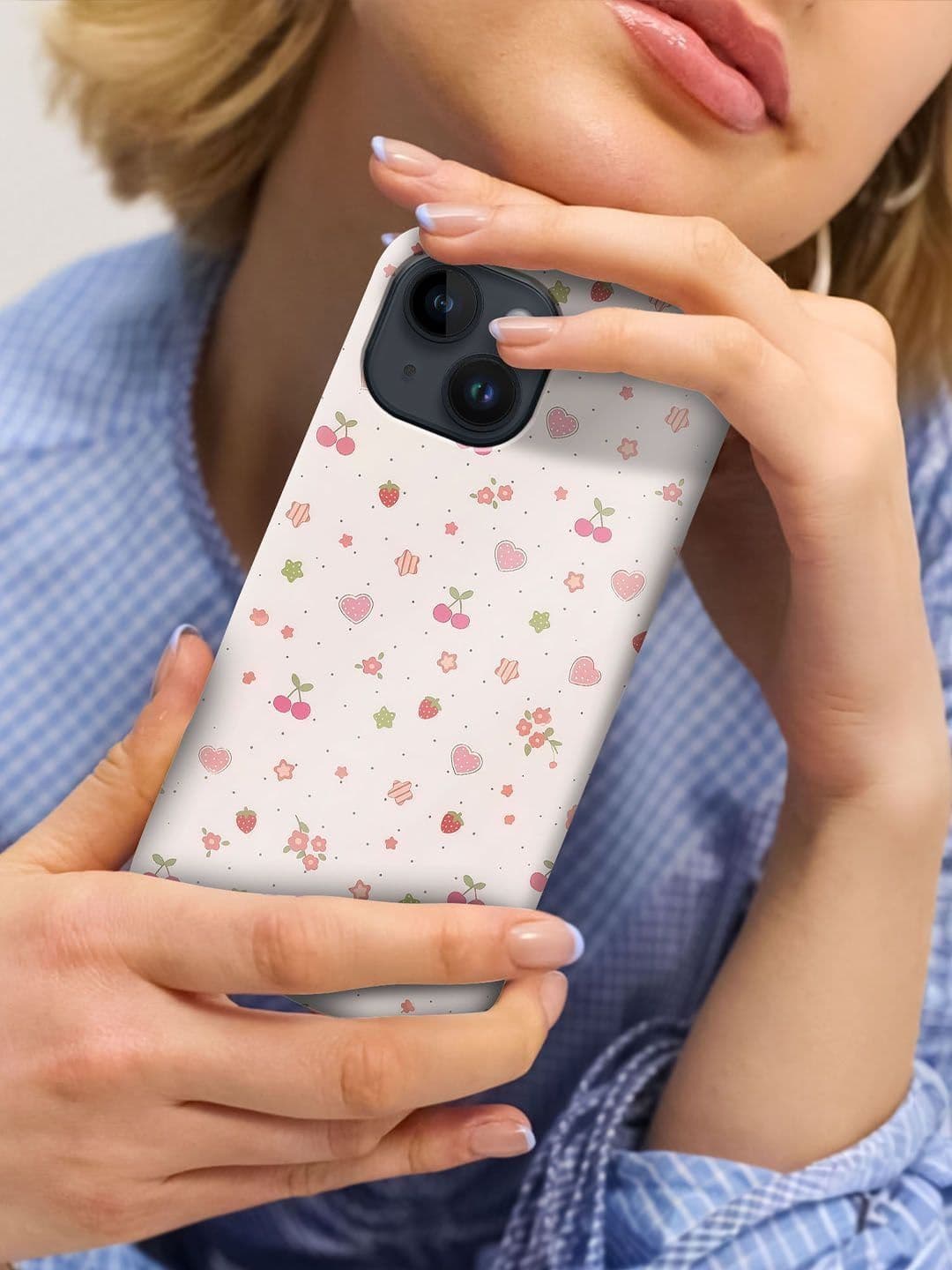 QRIOH Conversational Printed iPhone 15 Plus Back Case Mobile Accessories - view 1