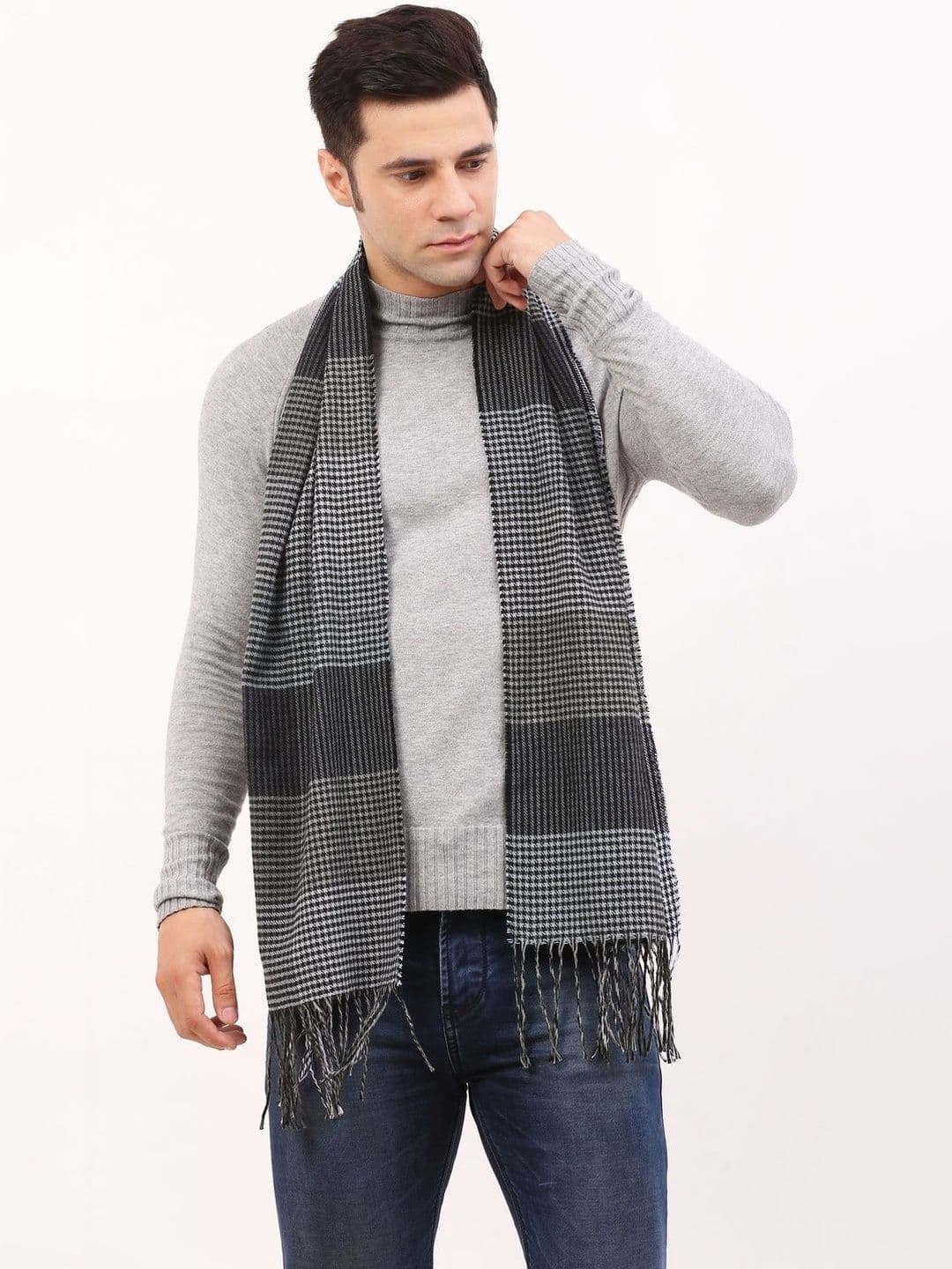 Cazzano Men Checked Scarf - view 1