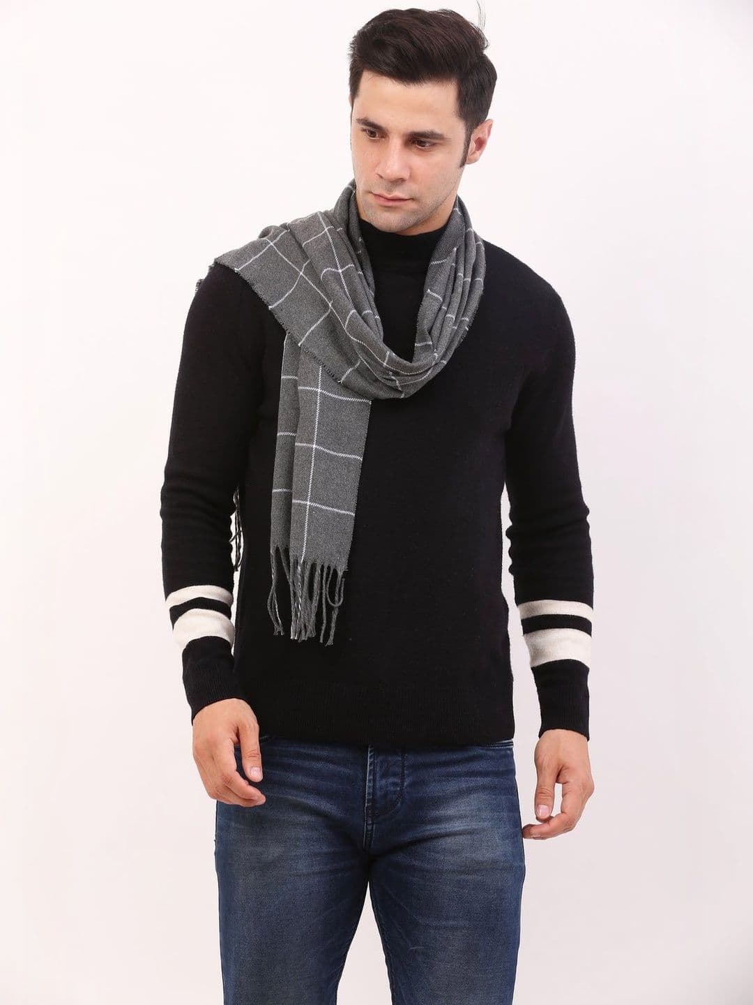 Cazzano Men Checked Scarf - view 1