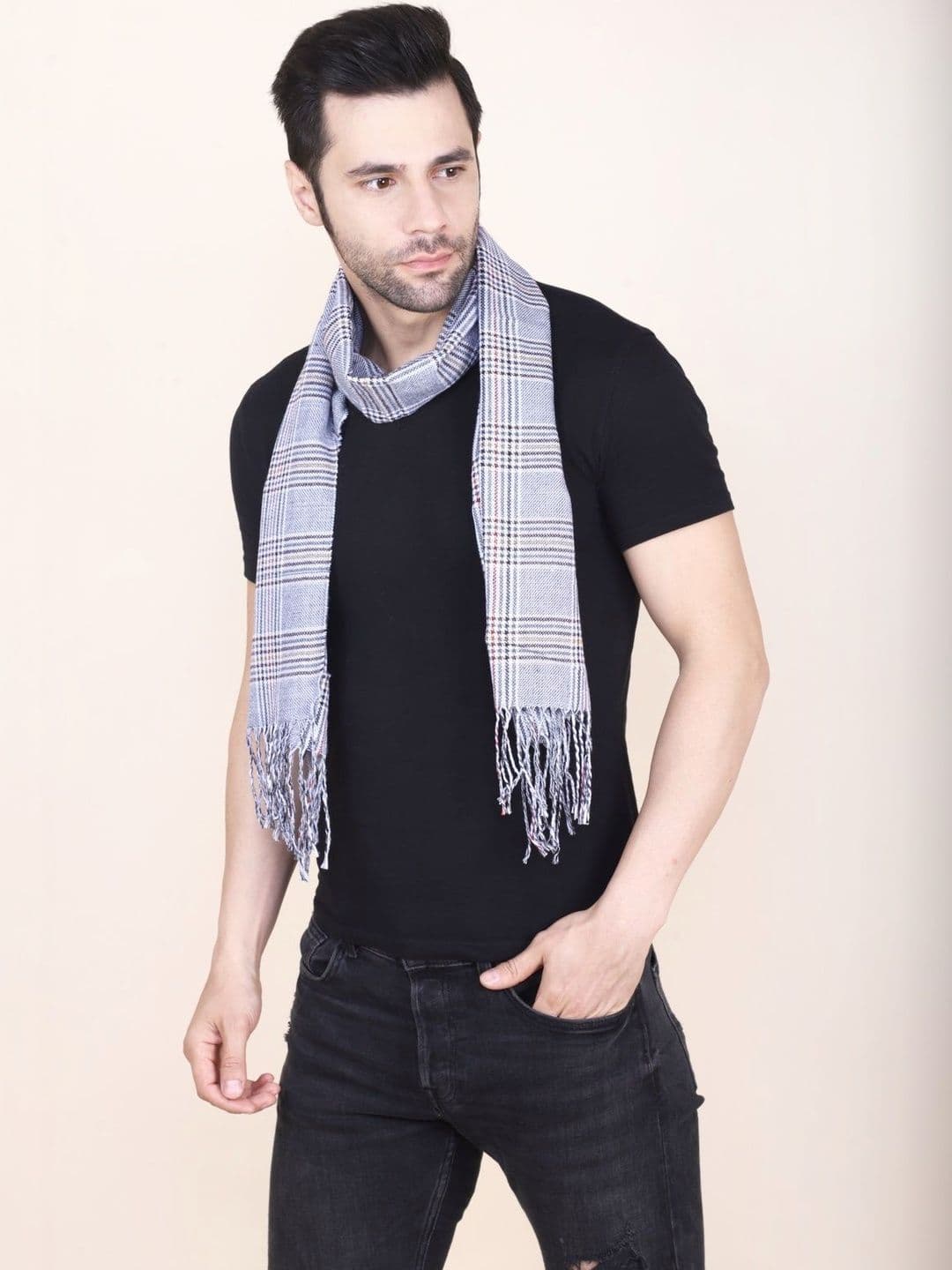 Cazzano Men Checked Scarf - view 1