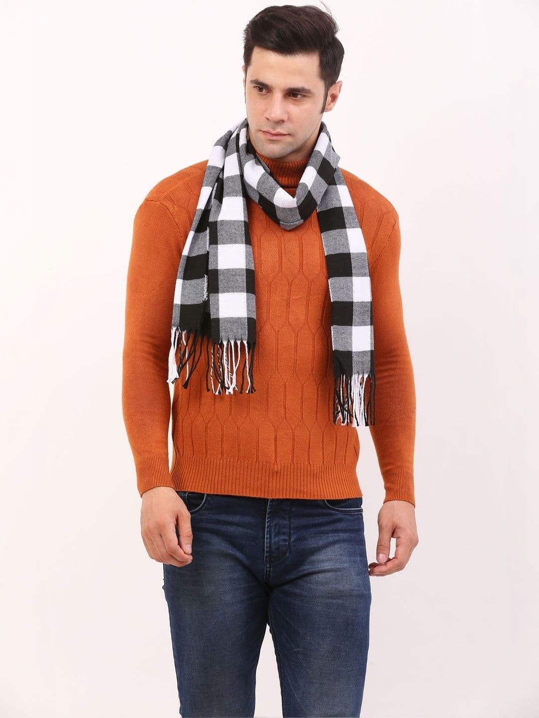 Cazzano Men Checked Scarf - view 1