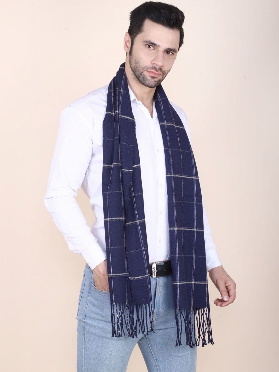 Cazzano Men Checked Scarf - view 1