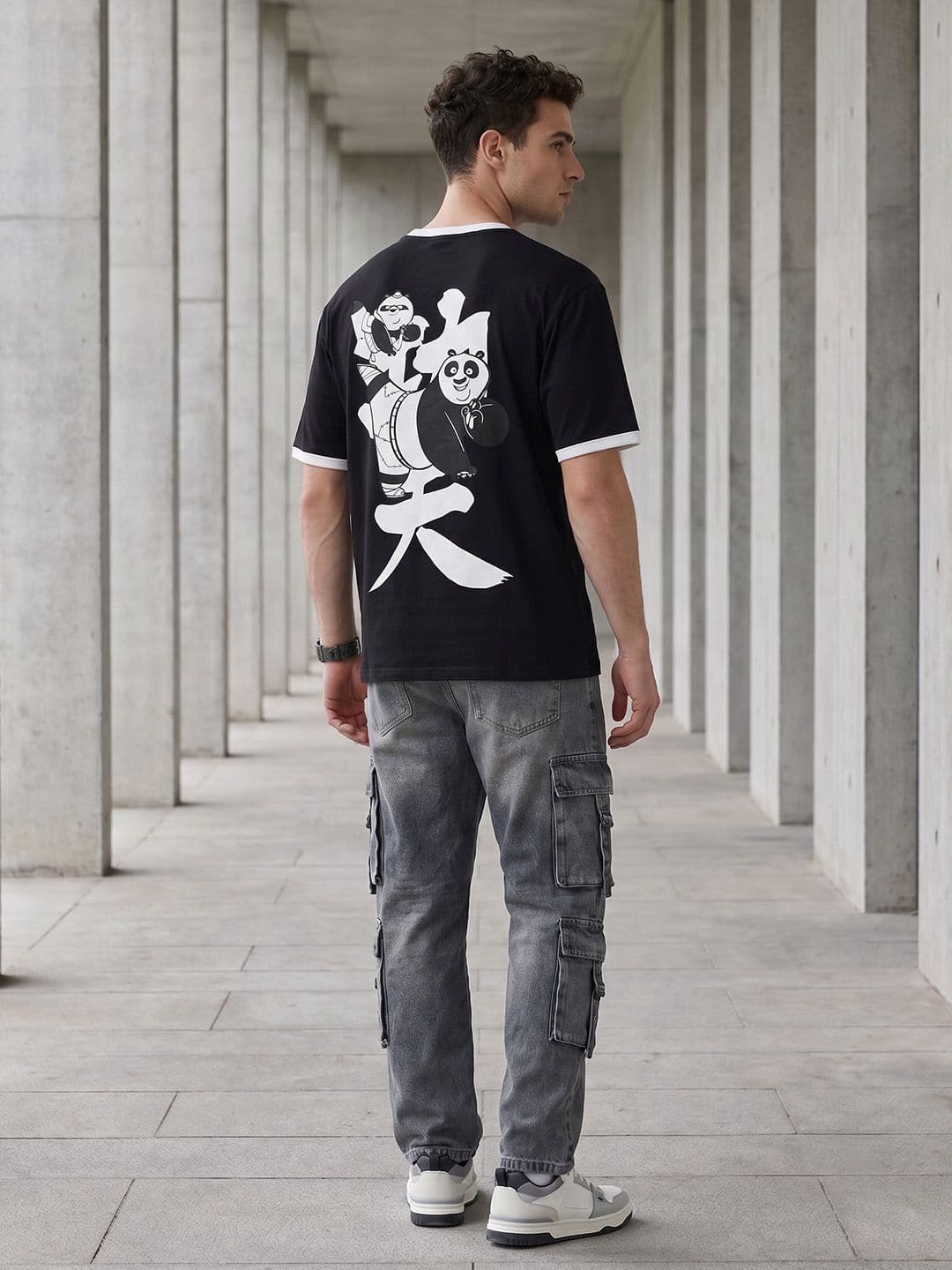 Kung Fu Panda by Kook N Keech Printed Relaxed Fit Pure Cotton T-shirt - view 1