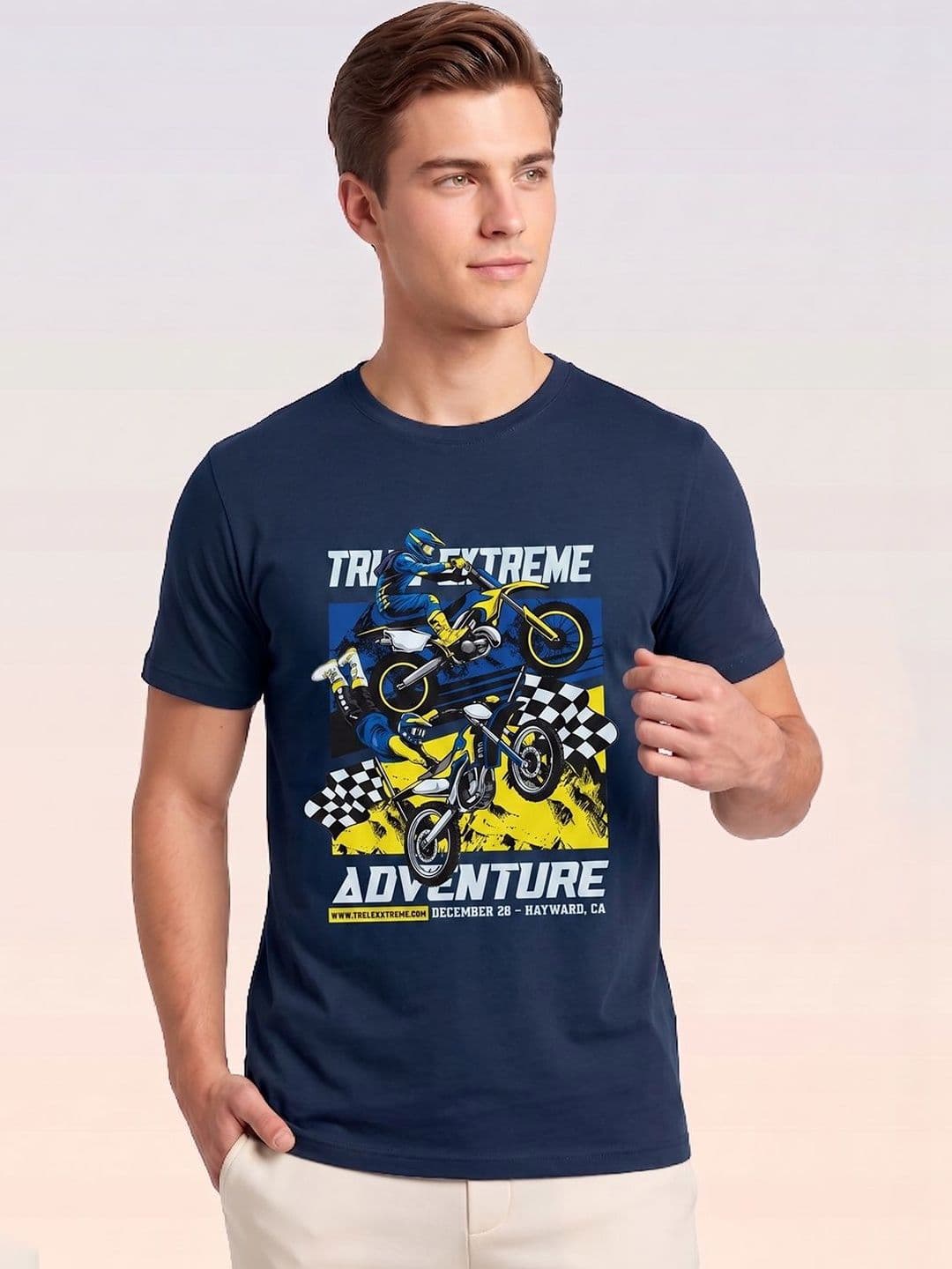The Roadster Lifestyle Co Printed Cotton Round Neck Tshirts - view 1