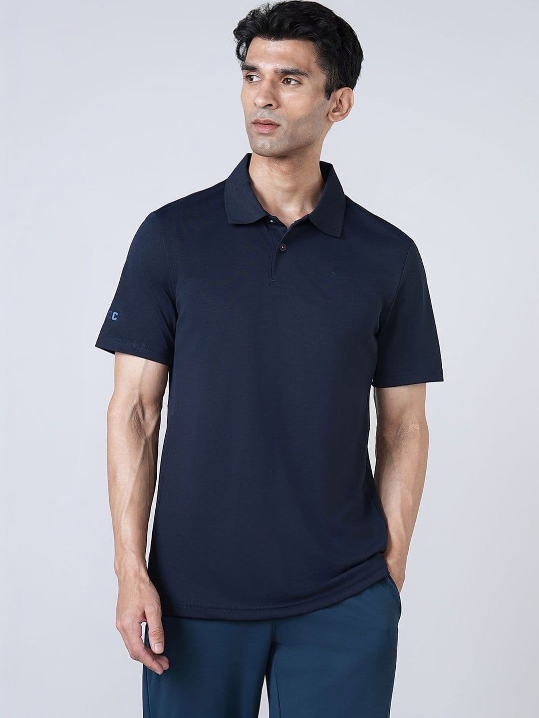 Technosport Men Brand Logo Polo Collar Slim Fit T-shirt - view 1