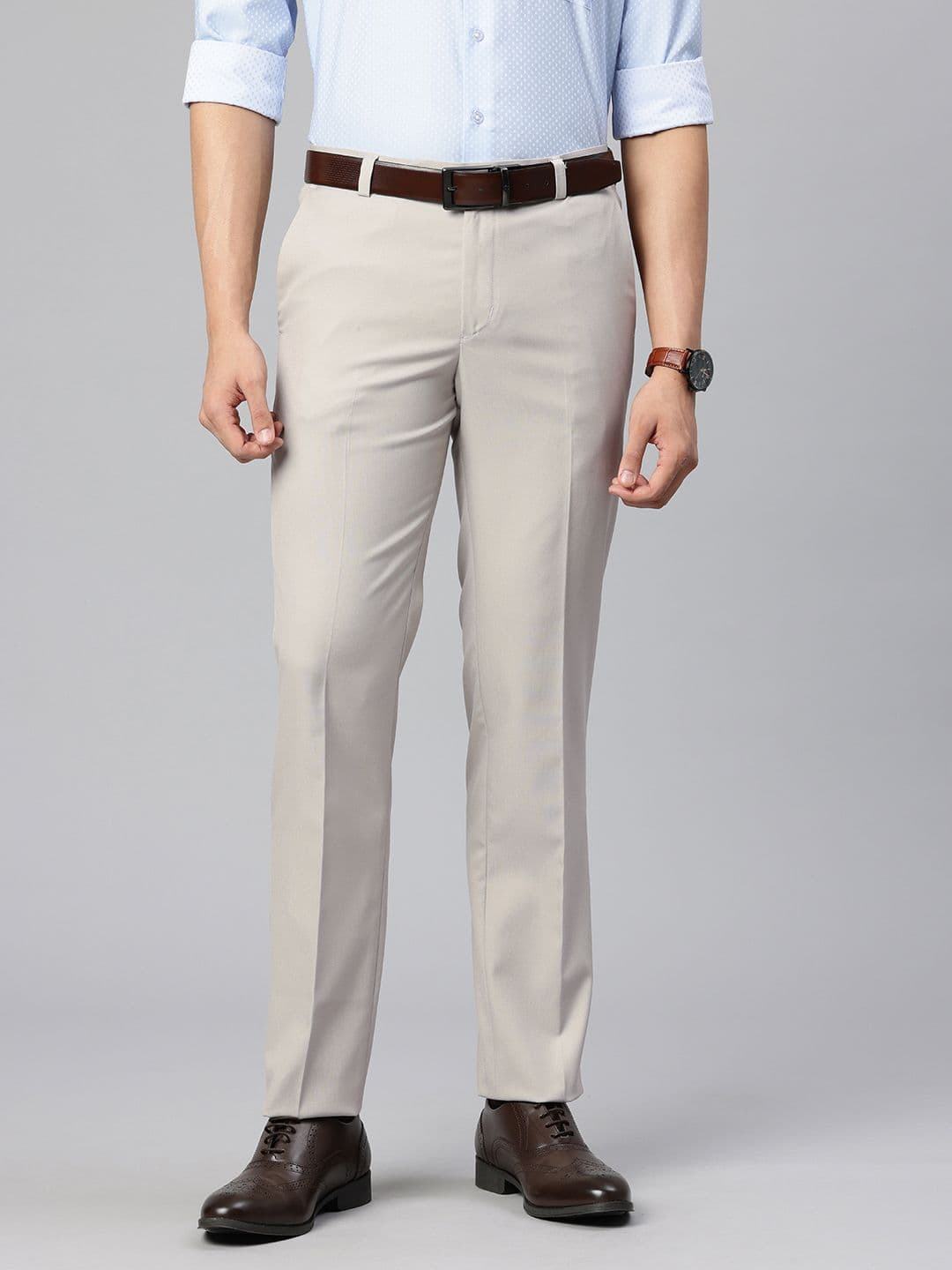 Majestic Man Slim Fit Wrinkle Free Formal Trousers - view 1
