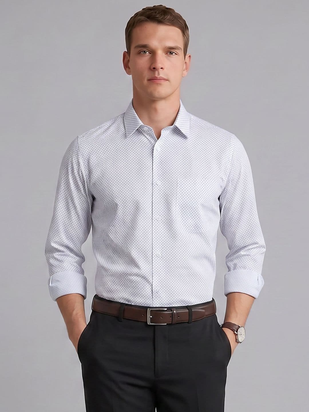 Blackberrys Micro Ditsy Printed Pure Cotton Formal Shirt - view 1