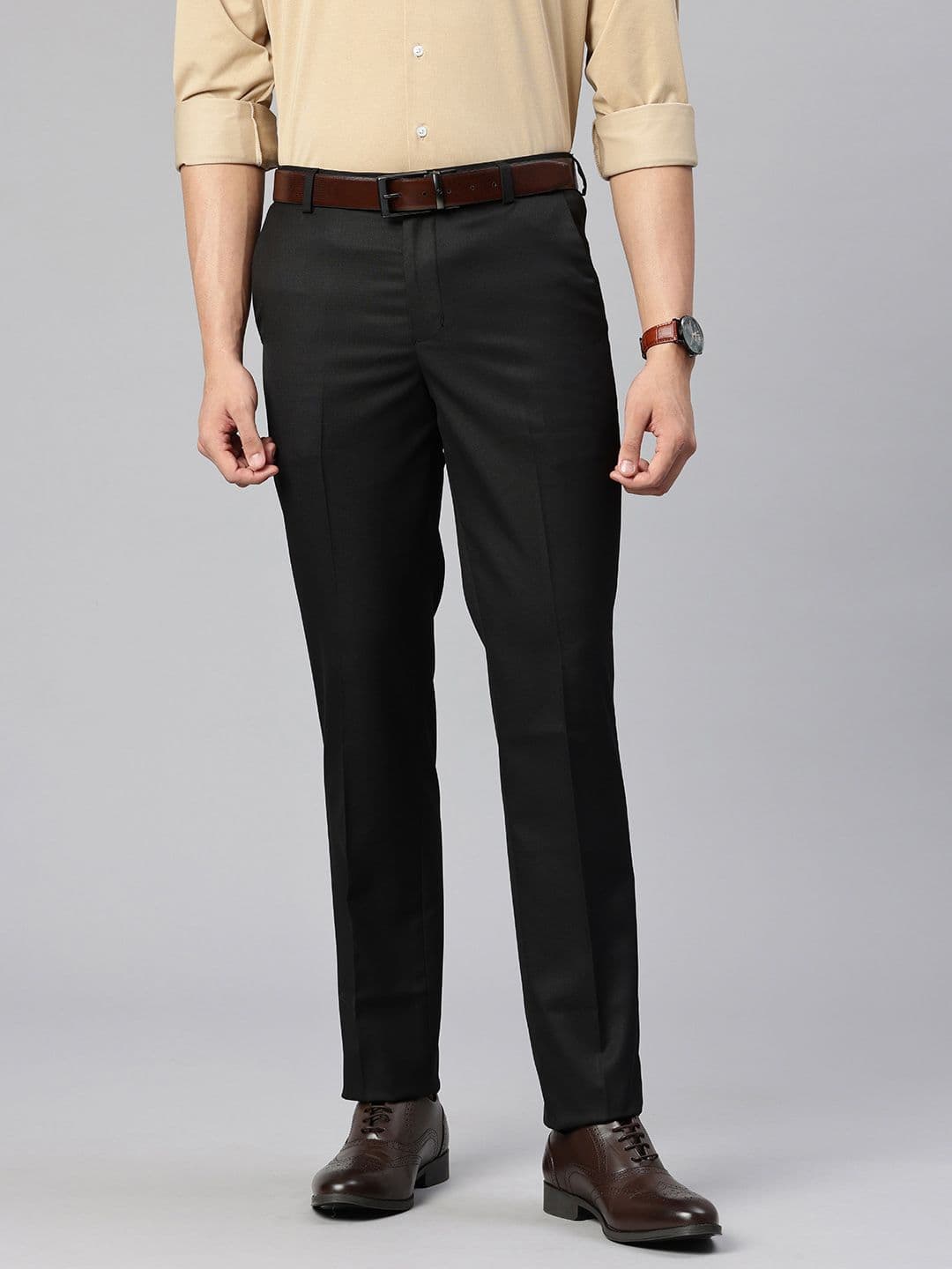 Majestic Man Slim Fit Wrinkle Free Formal Trousers - view 1