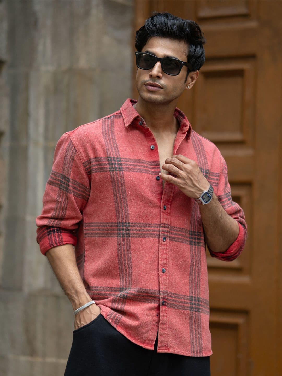 Powerlook Men Tartan Checks Checked Casual Shirt - view 1