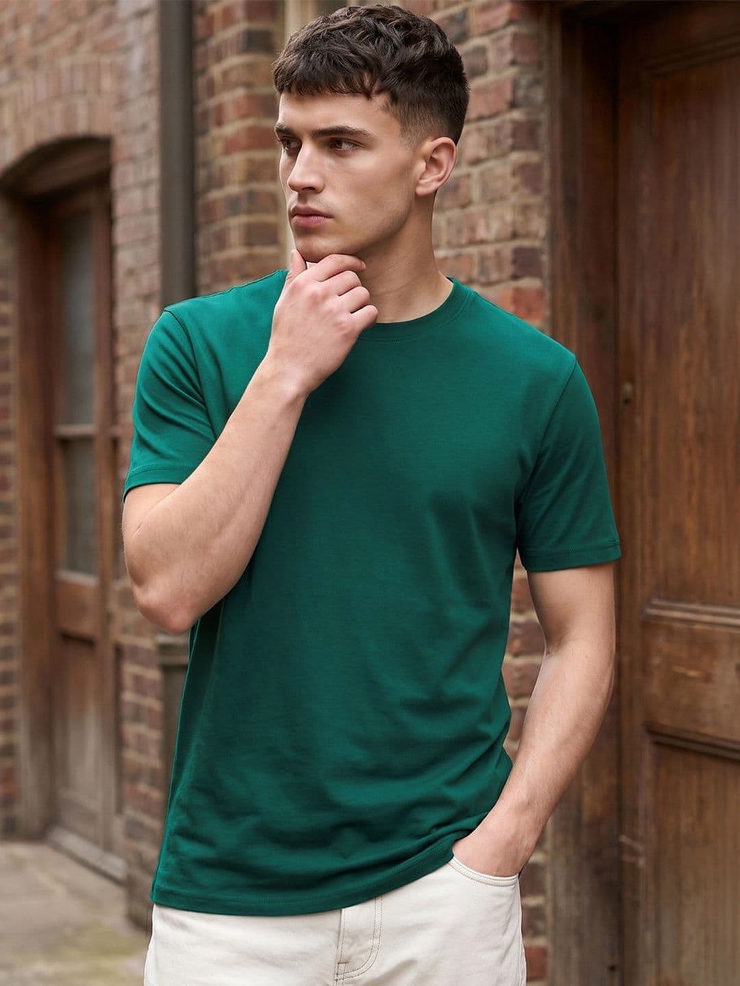 Bewakoof Men Dark Green T-shirt - view 1