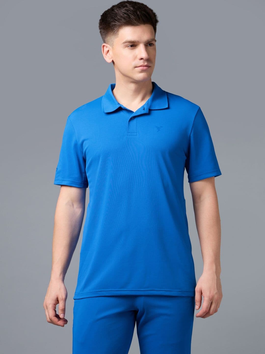 Technosport Men Brand Logo Polo Collar Slim Fit T-shirt - view 1