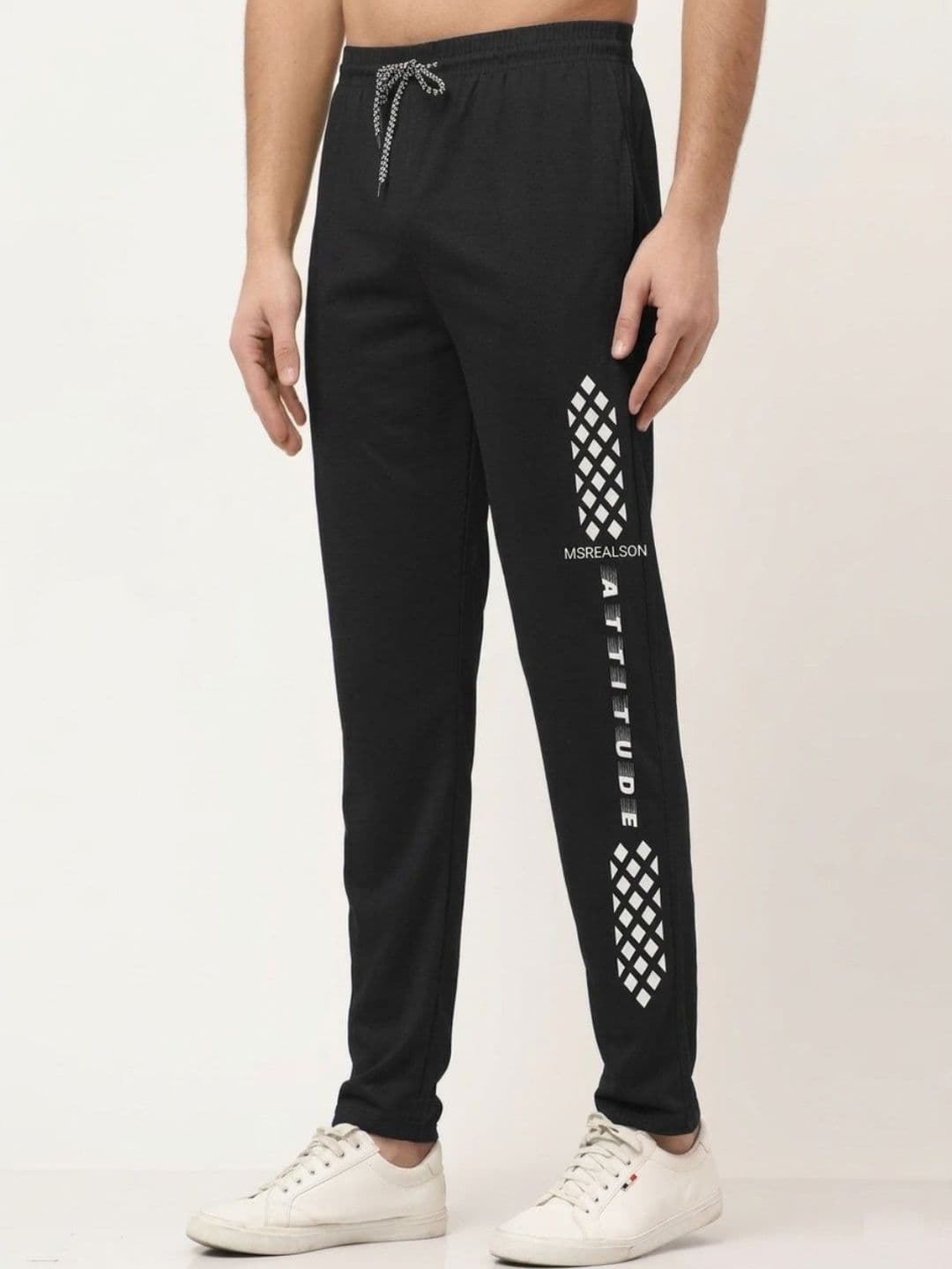 MSREALSON Men Regular Fit Typography Training Track Pants - view 1