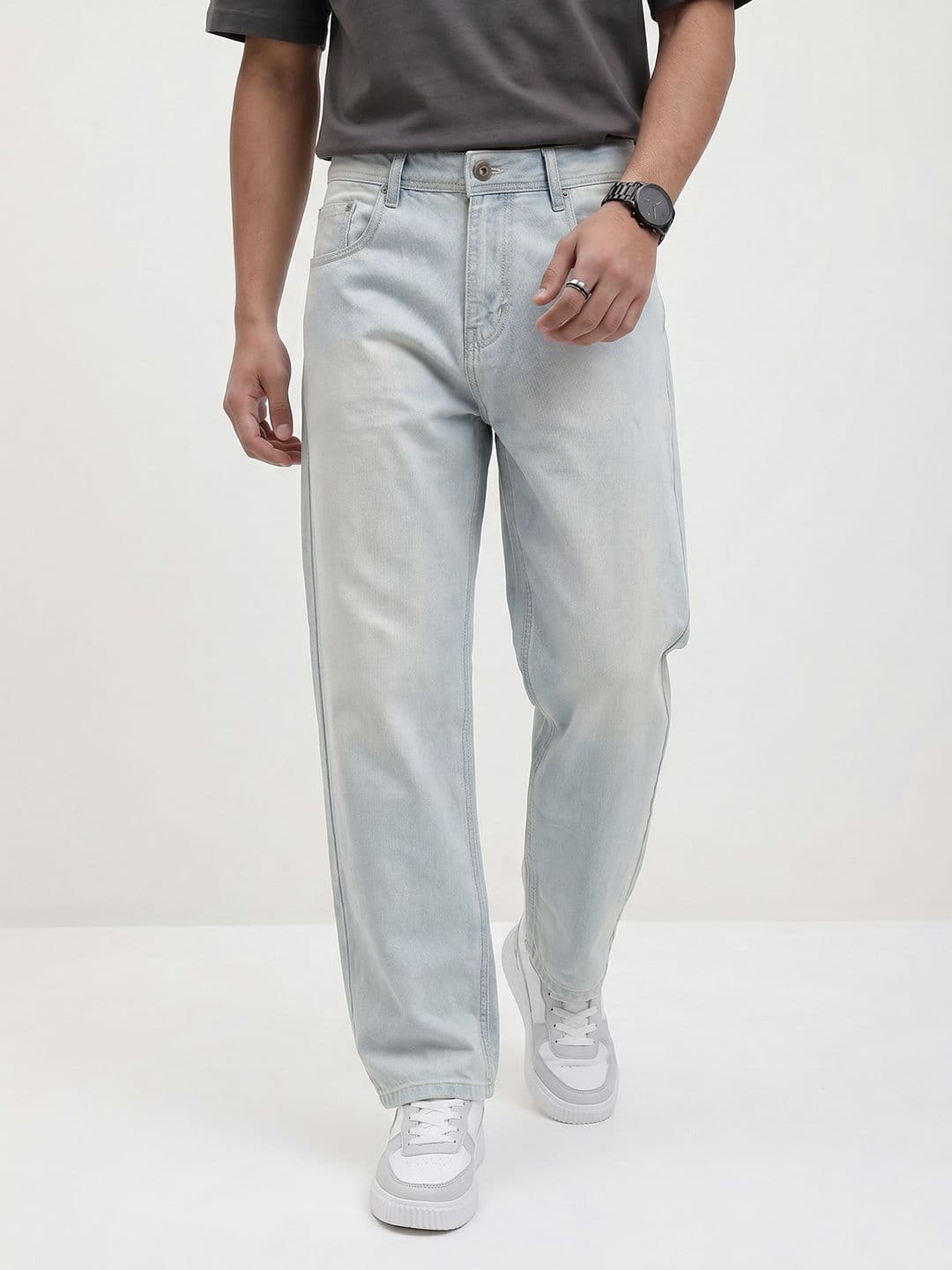 The Roadster Life Co. Men Relaxed Fit Light Fade Jeans - view 1