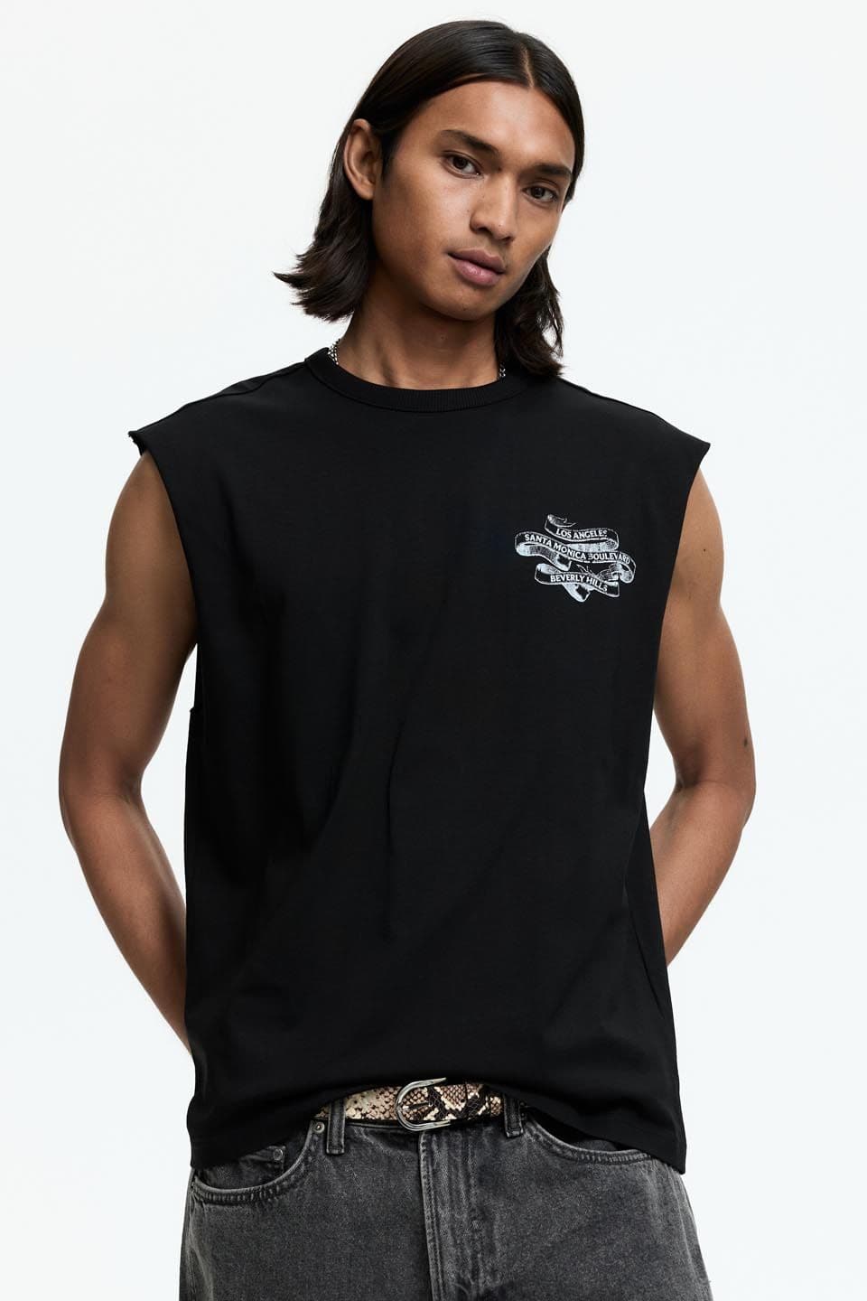 H&M Loose Fit Printed Vest Top - view 1