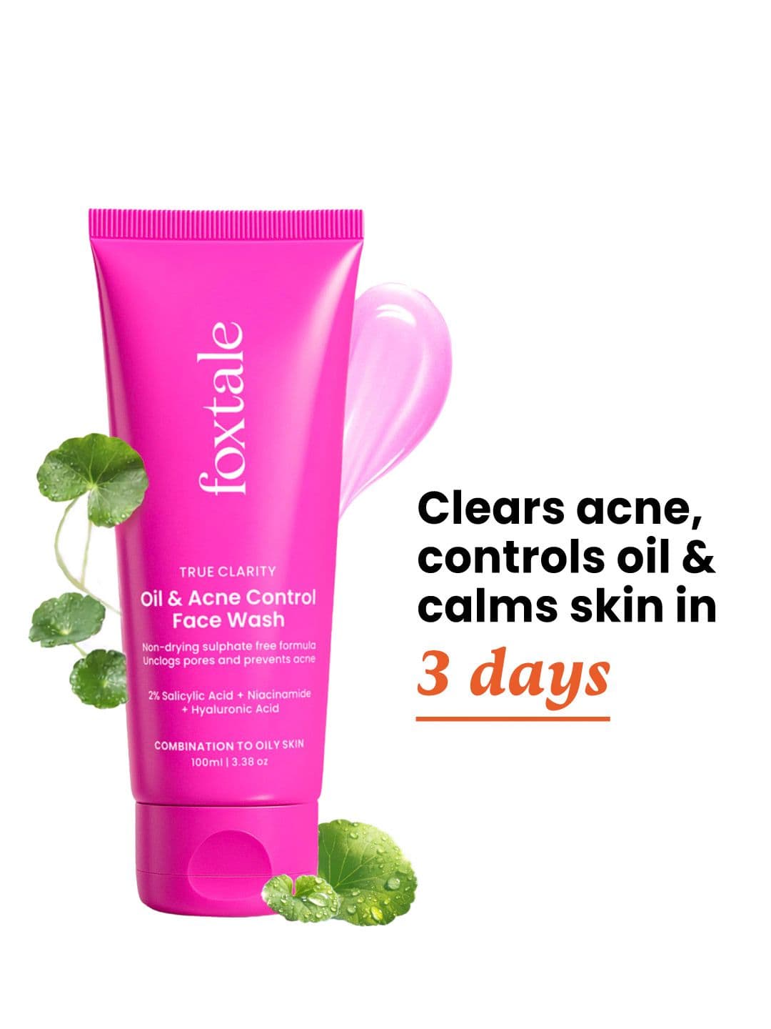 FoxTale True Clarity Oil & Acne Control Face Wash with 2% Sacylic Acid - 100ml - view 1