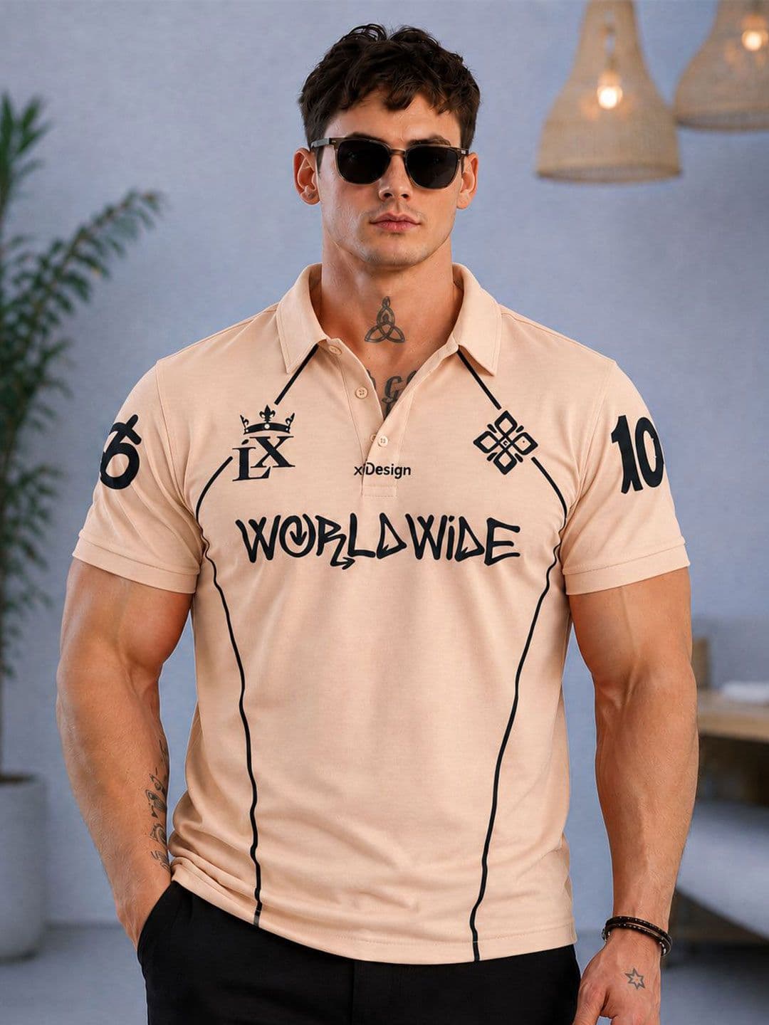 SCUBA Men Typography Printed Polo Collar Pockets T-shirt - view 1