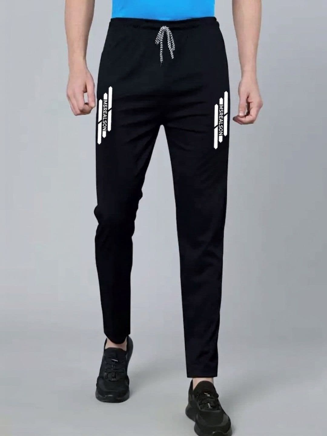 MSREALSON Men Regular Fit Typography Training Track Pants - view 1