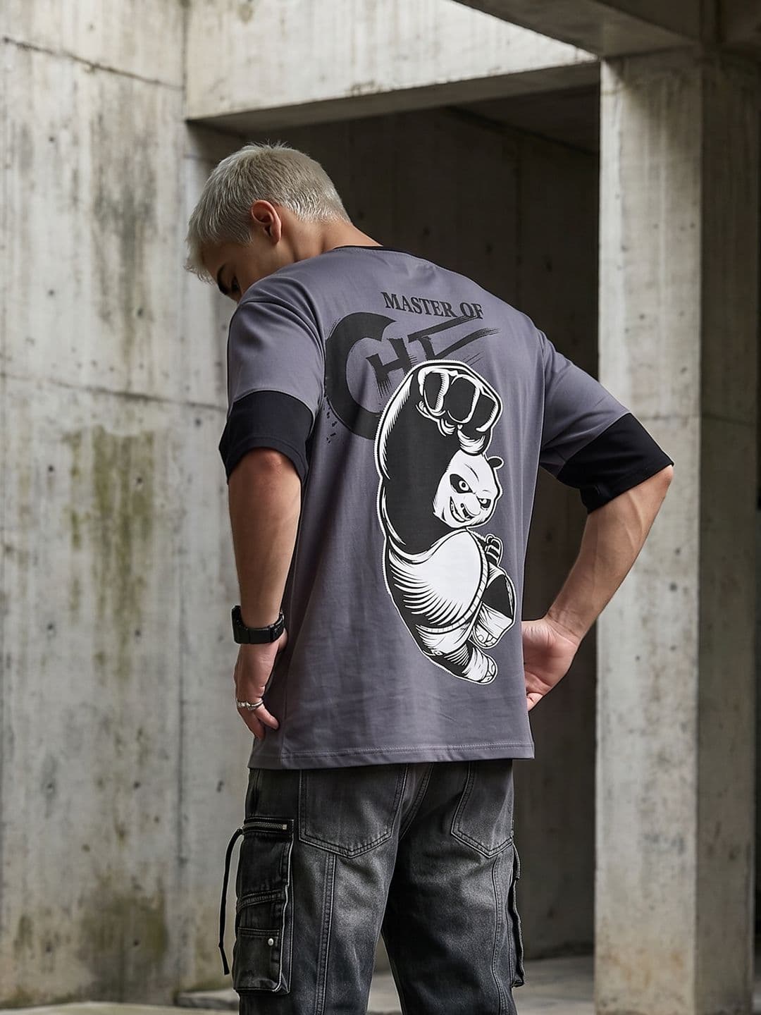 Kung Fu Panda by Kook N Keech Printed Relaxed Fit Pure Cotton T-shirt - view 1