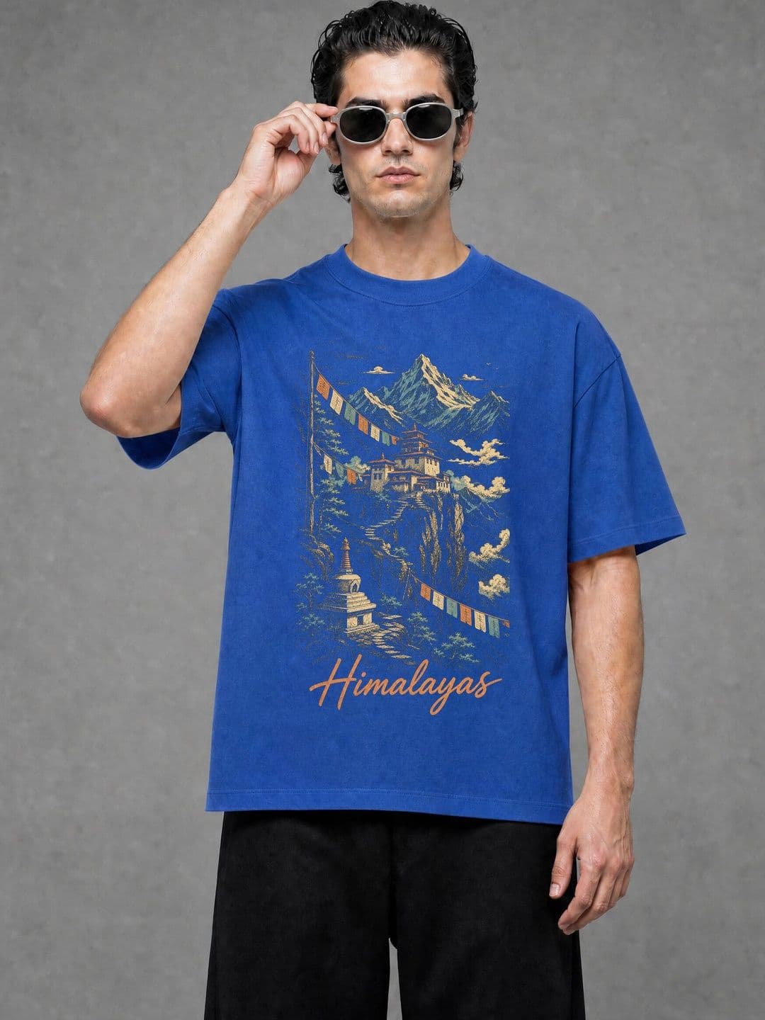 FARDA Unisex Printed Drop-Shoulder Sleeves T-shirt - view 1