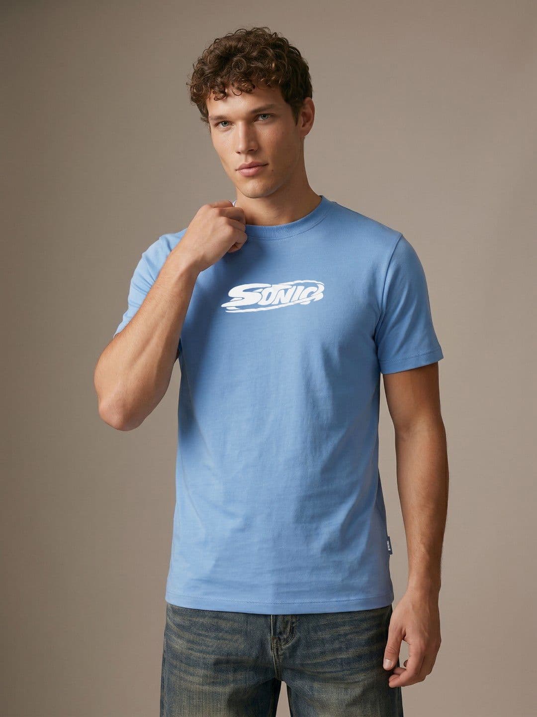 glitchez Regular Fit Typography Print T-shirt - view 1