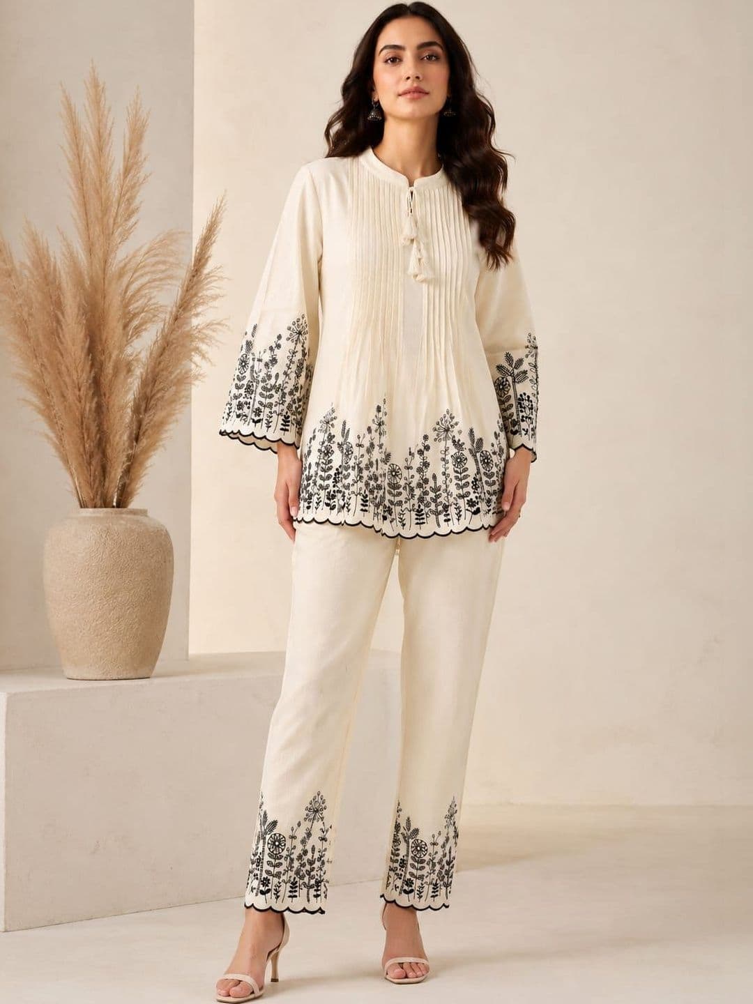 Ilaaha Embroidered Tunic with Trousers - view 1