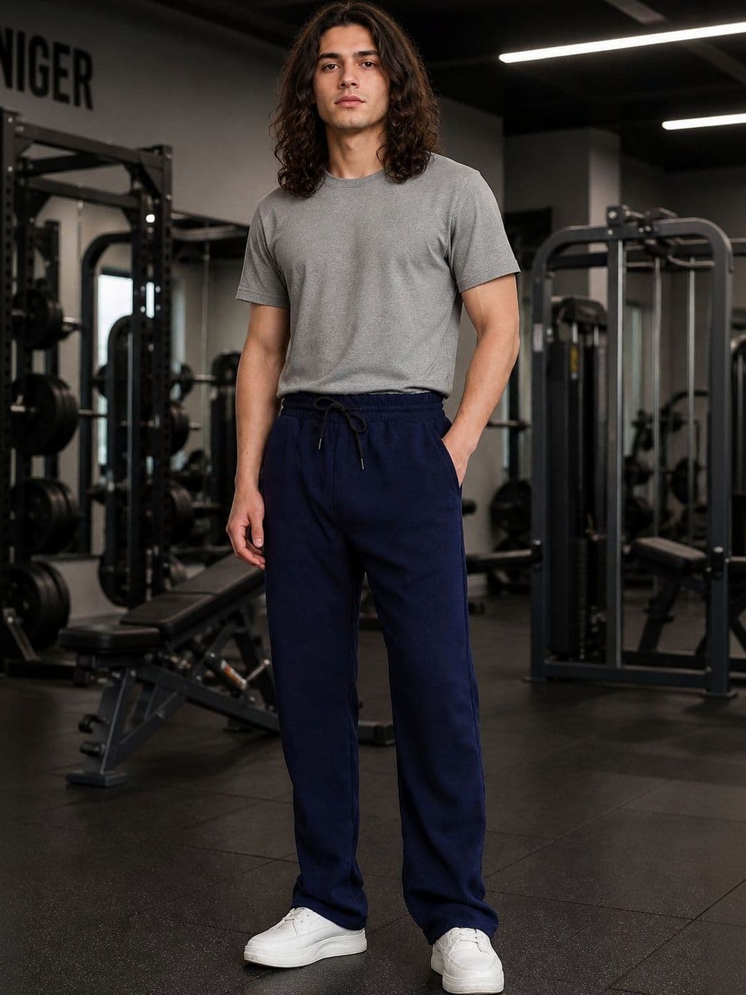 SZN Men Regular Fit Textured Training Track Pants - view 1