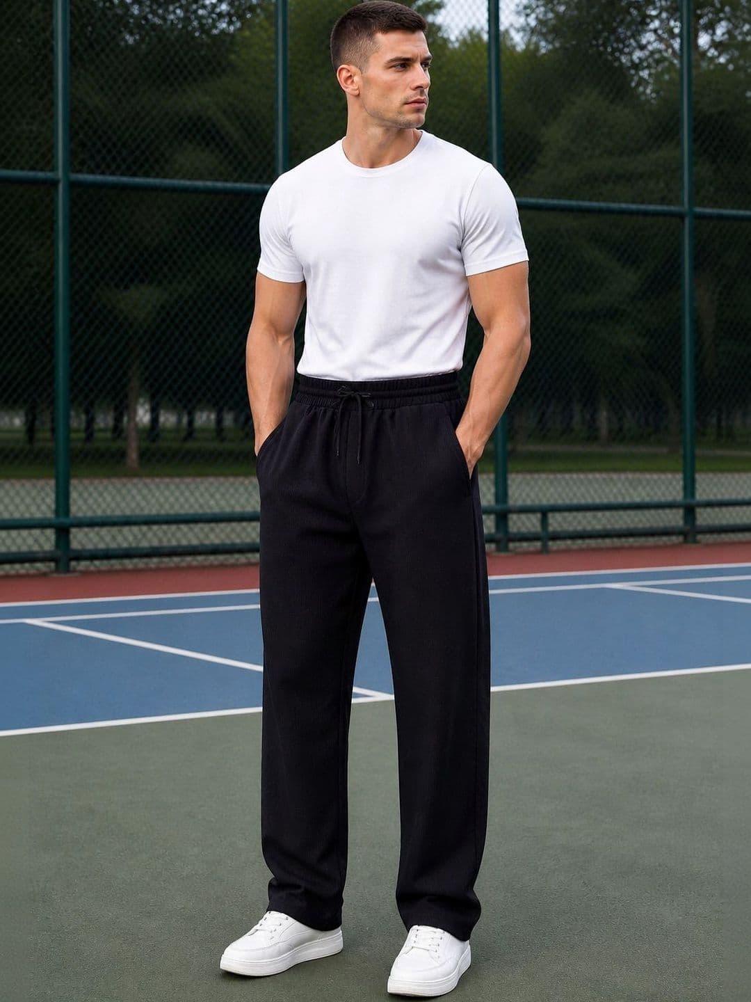 SZN Men Regular Fit Self Design Training Track Pants - view 1