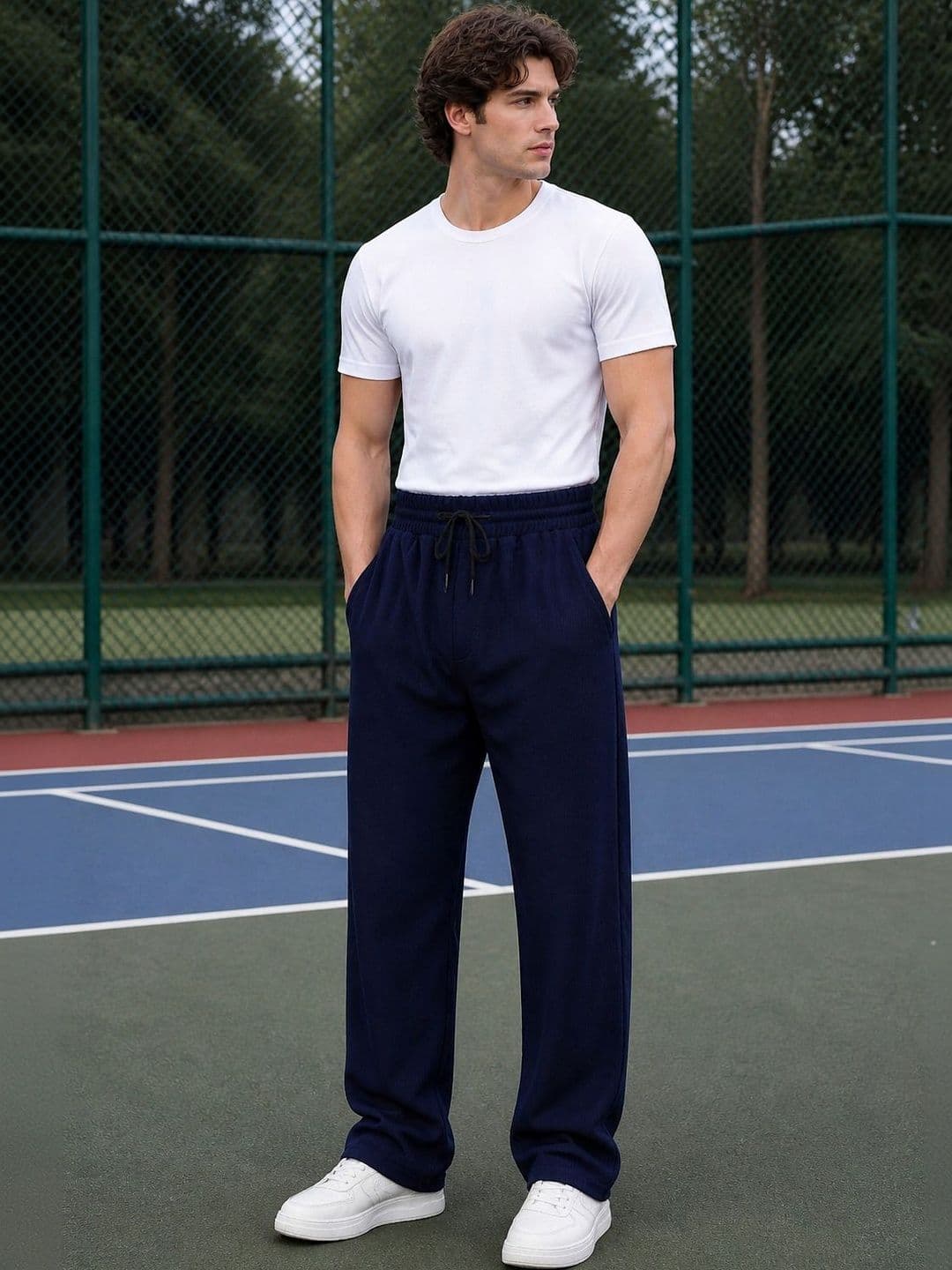 SZN Men Regular Fit Self Design Track Pants - view 1
