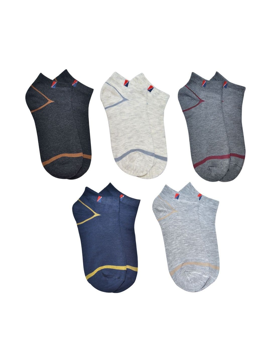 GARUN Unisex Pack of 5 Cotton Patterned Ankle Length Socks - view 1