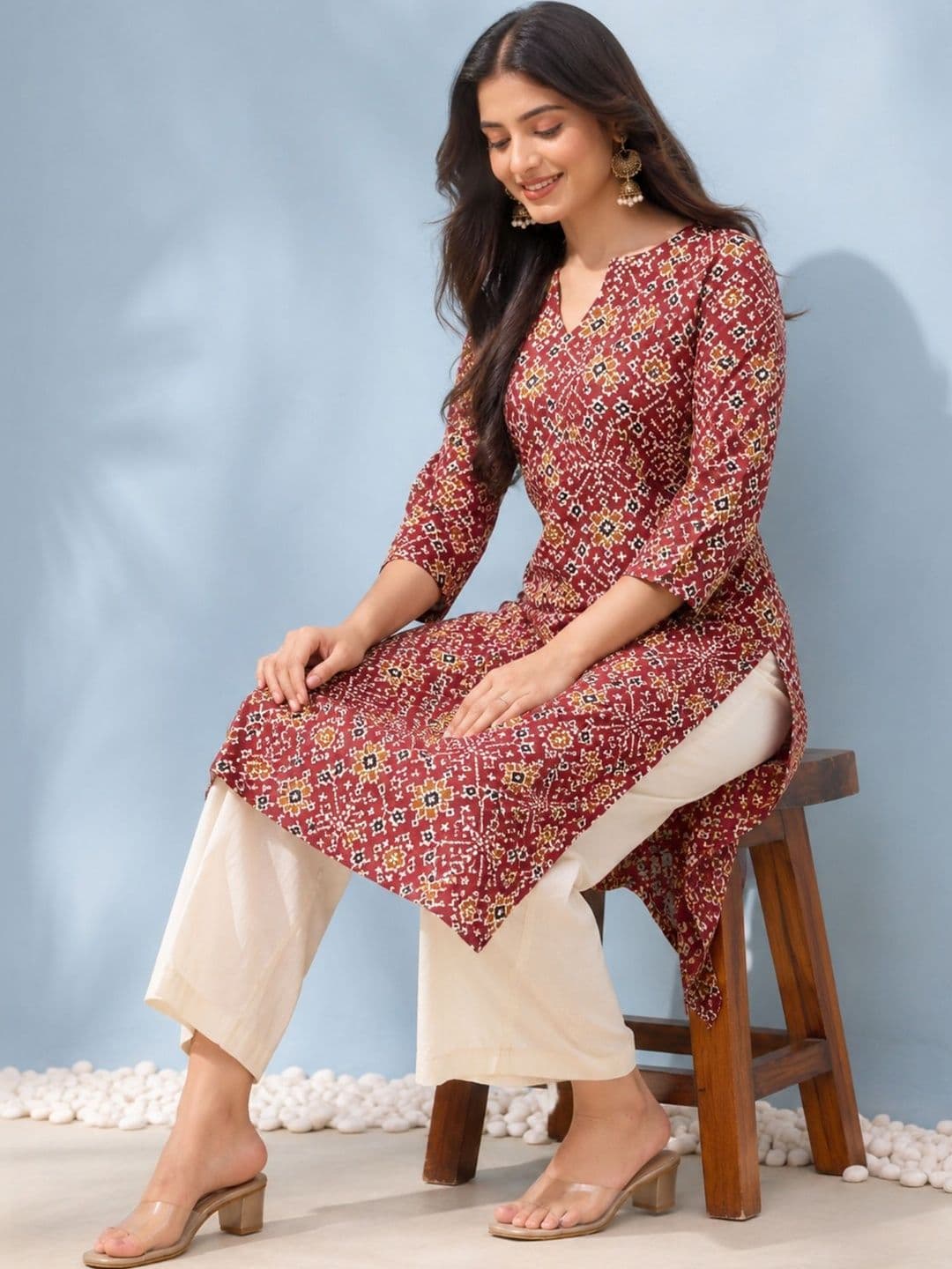 Sangria Women Ethnic Motifs Printed Kurta - view 1