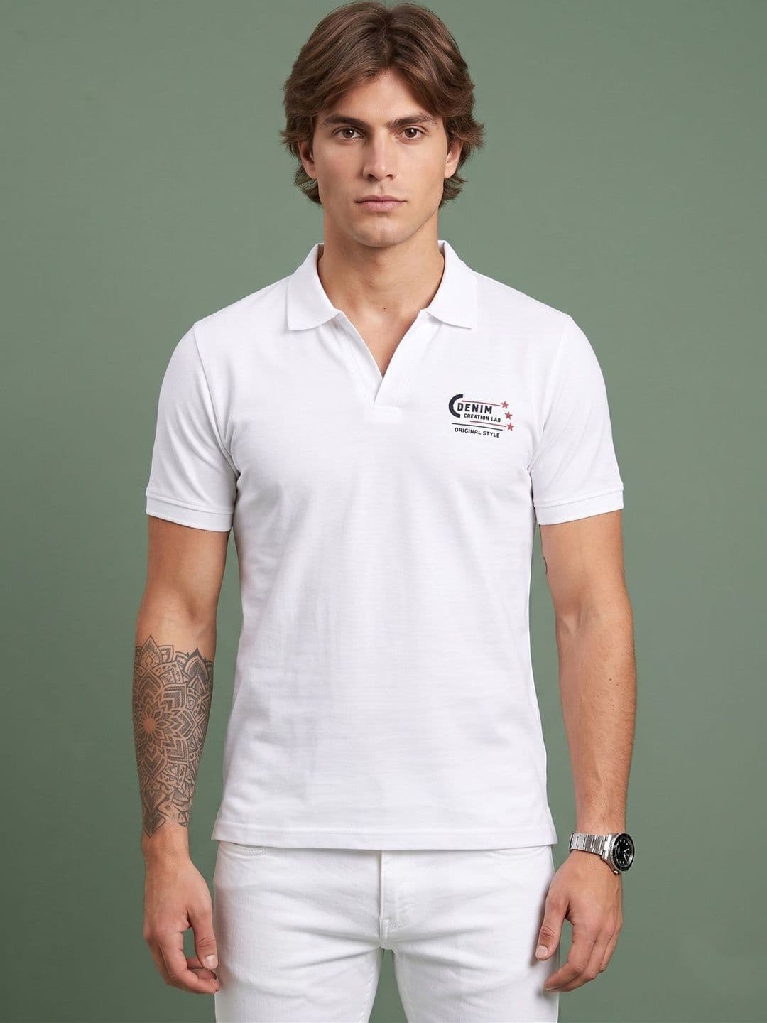 SANDPIPER Men Typography Printed Polo Collar T-shirt - view 1