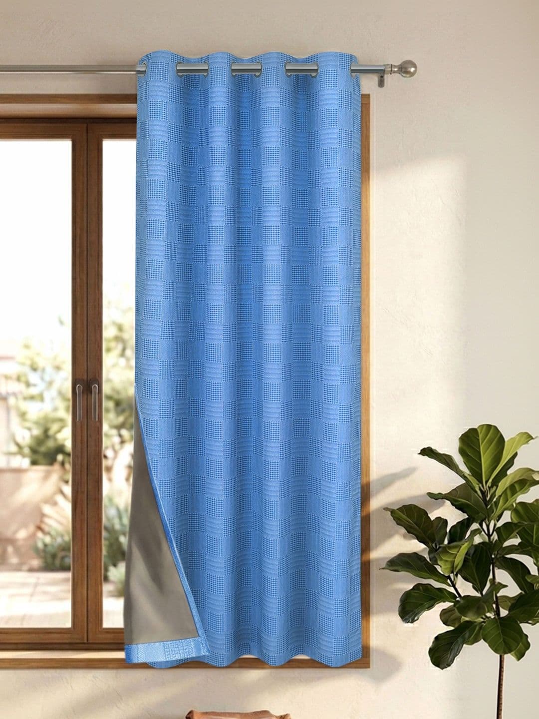 Saral Home Blue Black Out Curtains and Sheers - view 1