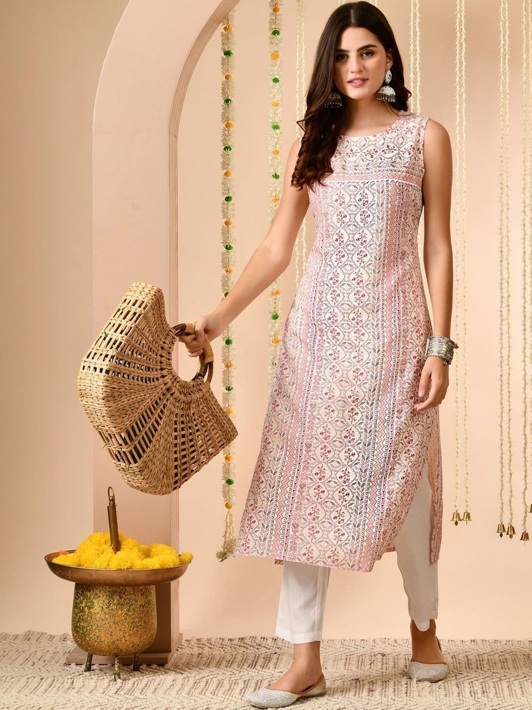 Sangria Women Ethnic Motifs Printed Indie Prints Kurta - view 1