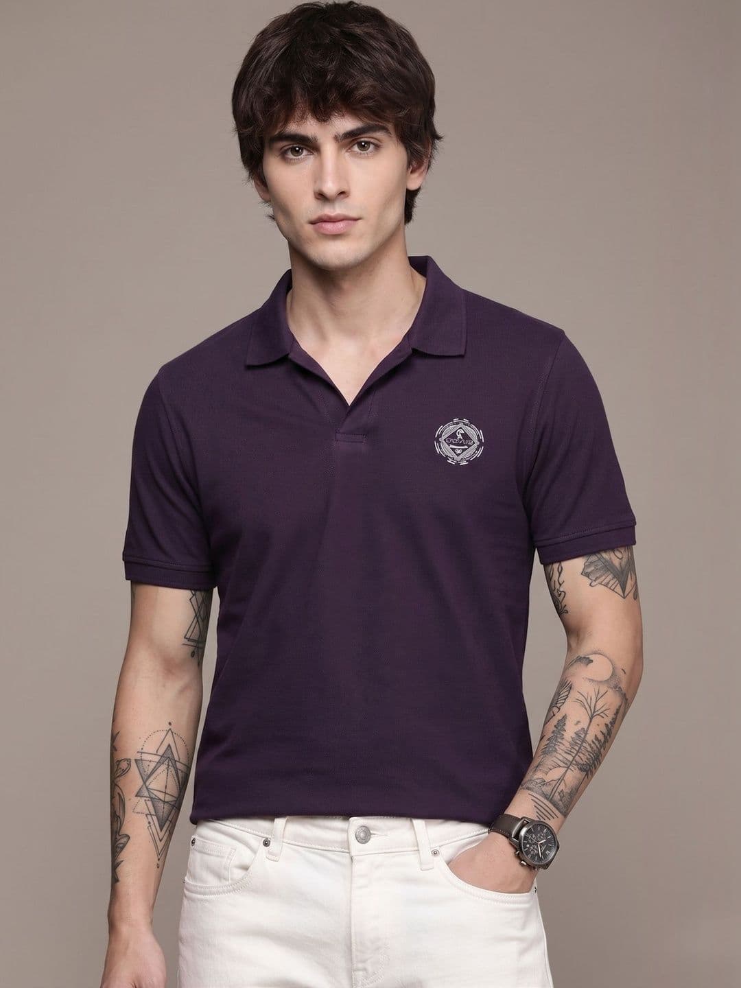 SANDPIPER Men Brand Logo Printed Polo Collar T-shirt - view 1