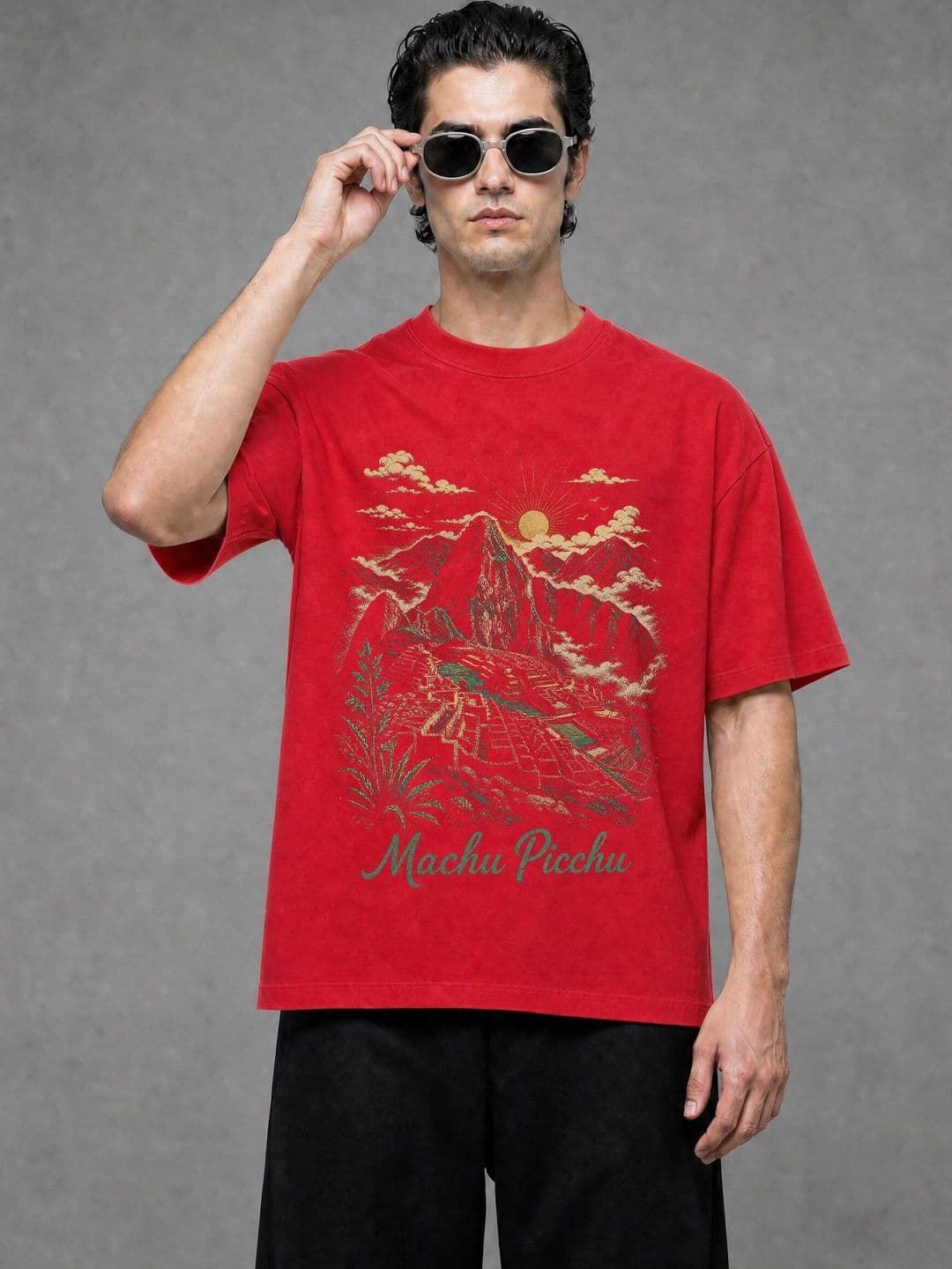 FARDA Unisex Printed Drop-Shoulder Sleeves T-shirt - view 1