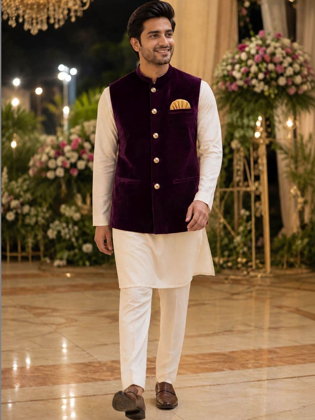 House of Pataudi Velvet Nehru Jackets - view 1
